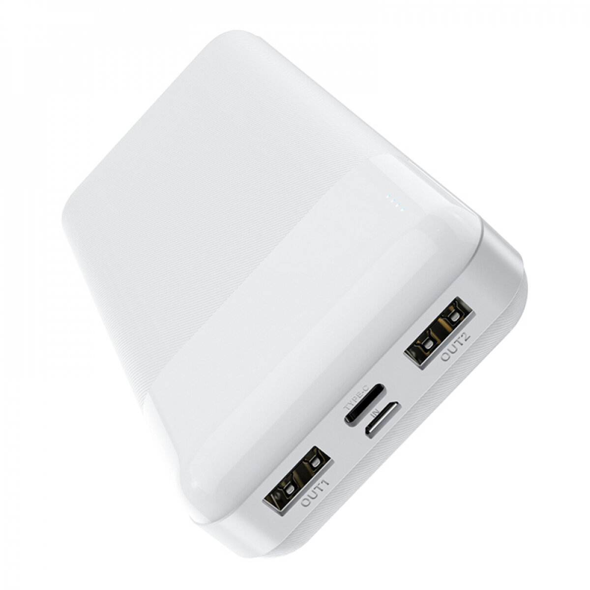 Зовнішній акумулятор HOCO J72A Easy travel power bank(20000mAh) White на малюнкі №3