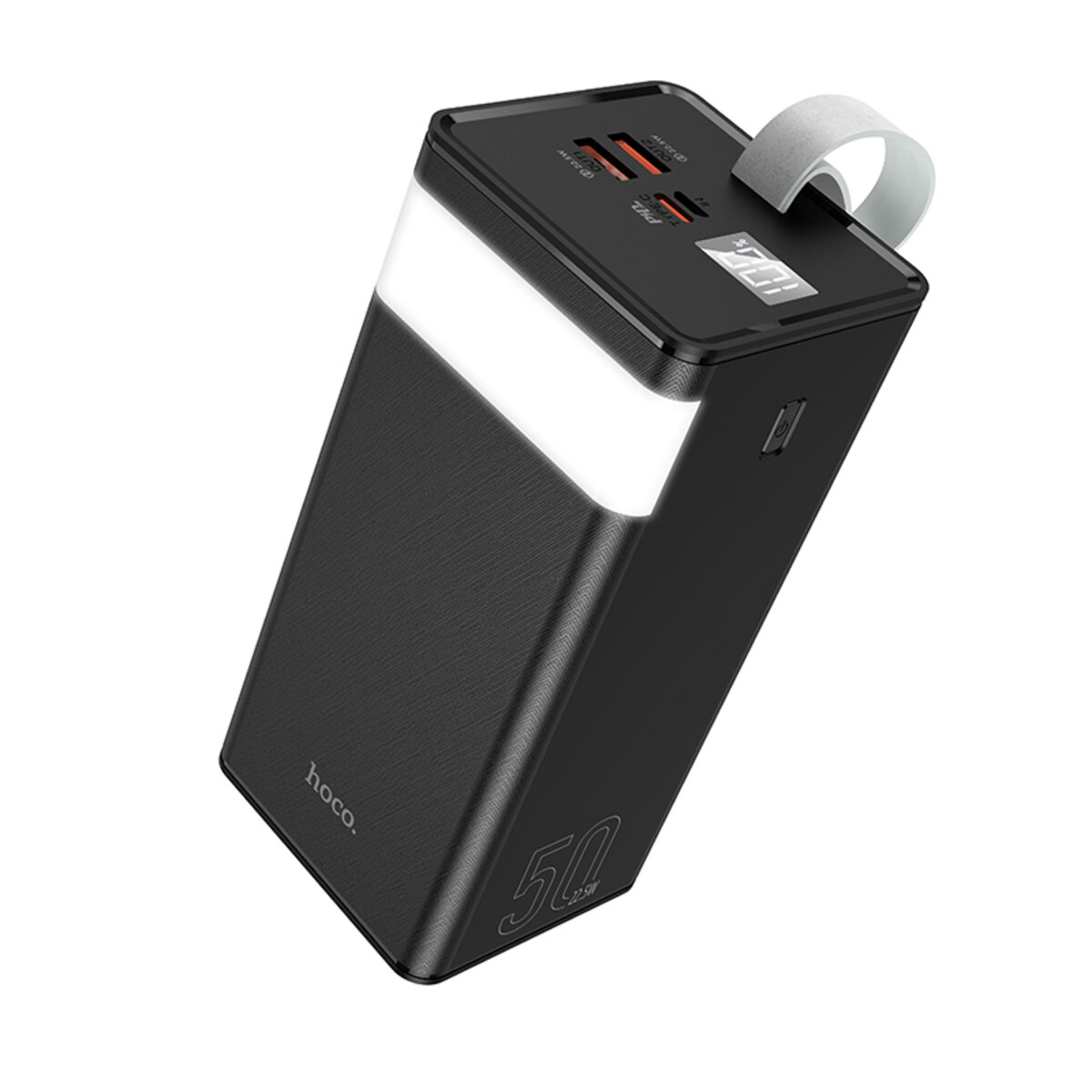 Зовнішній акумулятор HOCO J86A Powermaster 22.5W fully compatible power bank(50000mAh) Black на картинке №1