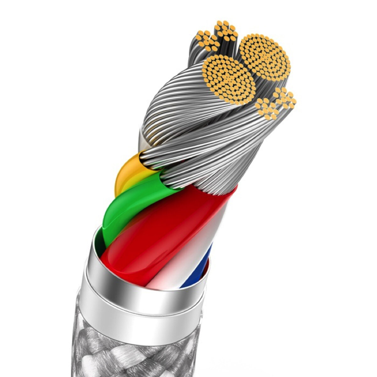 Кабель Baseus Dynamic Series Fast Charging Data Cable Type-C to Type-C 100W 2m White Фотографія №5 Кабель Baseus Dynamic Series Fast Charging Data Cable Type-C to Type-C 100W 2m White на малюнкі №5