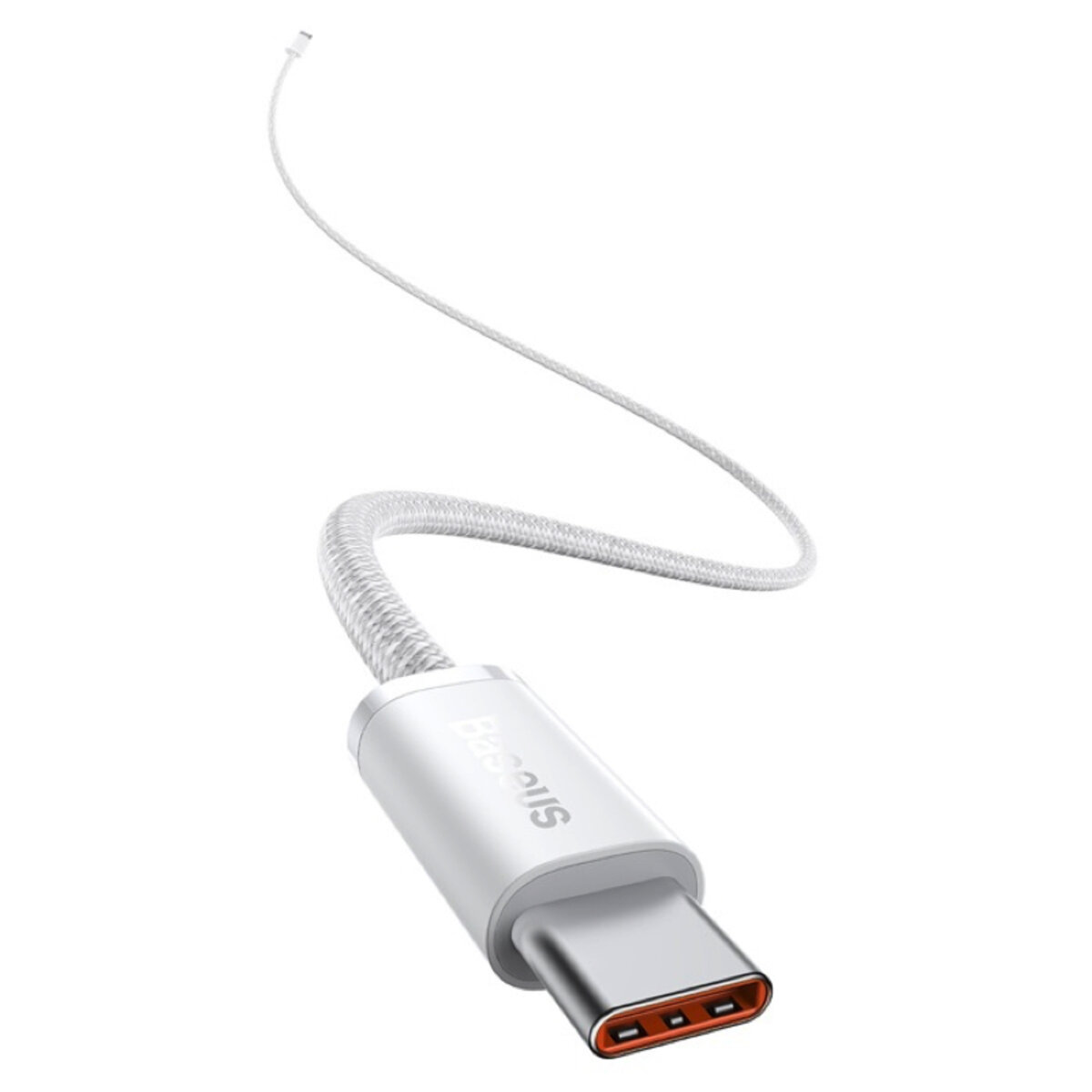 Кабель Baseus Dynamic Series Fast Charging Data Cable Type-C to Type-C 100W 2m White Фотографія №3 Кабель Baseus Dynamic Series Fast Charging Data Cable Type-C to Type-C 100W 2m White на малюнкі №3