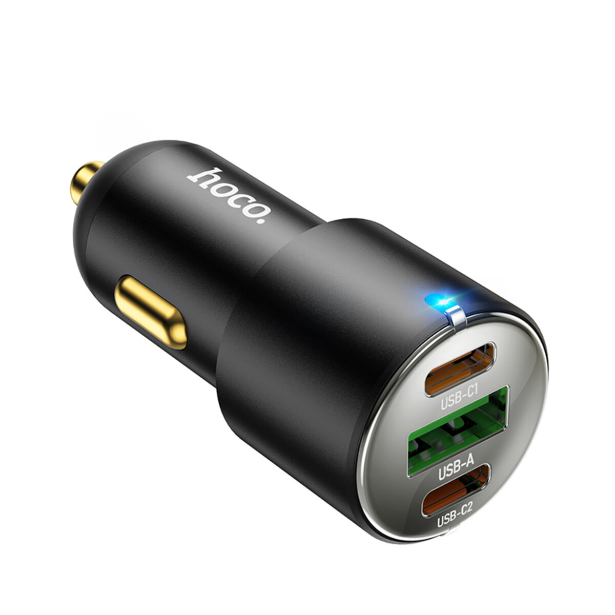 Автомобільний зарядний пристрій HOCO NZ6 PD45W 3-port(2C1A) car charger Black на малюнкі №5