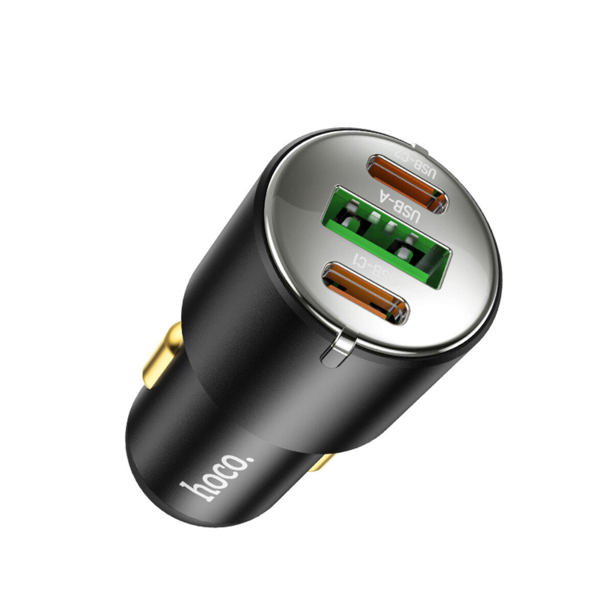 Автомобільний зарядний пристрій HOCO NZ6 PD45W 3-port(2C1A) car charger Black на малюнкі №6