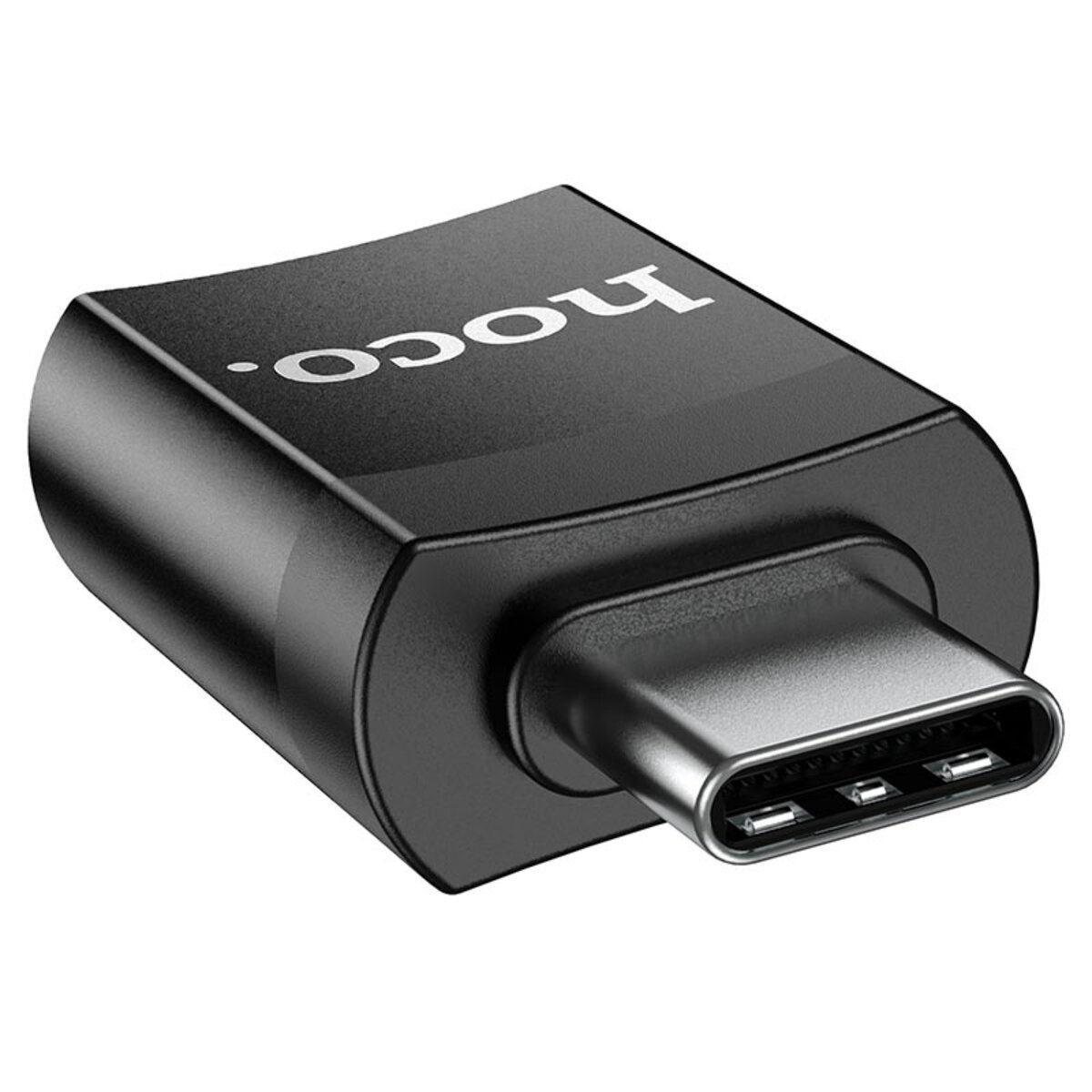 Адаптер HOCO UA17 Type-C male to USB female USB3.0 adapter Black (6931474762016) смотреть фото №3