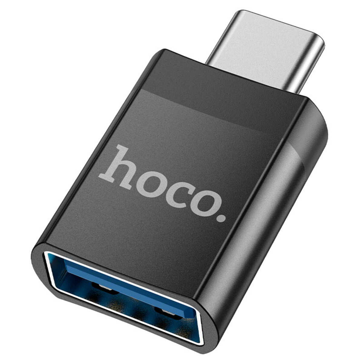 Адаптер HOCO UA17 Type-C male to USB female USB3.0 adapter Black (6931474762016) смотреть фото №1