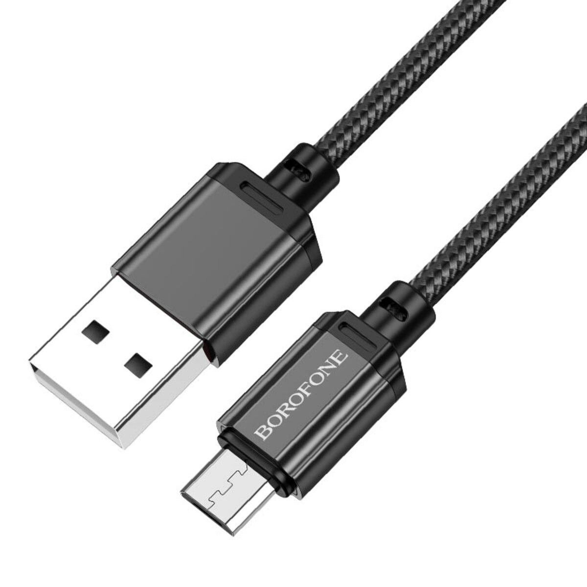 Кабель BOROFONE BX87 Sharp charging data cable for Micro Black (BX87MB) на картинке №1