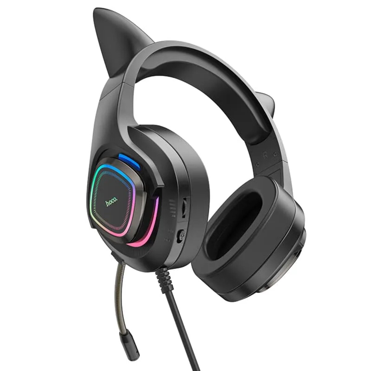 Навушники HOCO W107 Cute cat luminous cat ear gaming headphones Elf Cat Фотографія №3 Навушники HOCO W107 Cute cat luminous cat ear gaming headphones Elf Cat на малюнкі №3