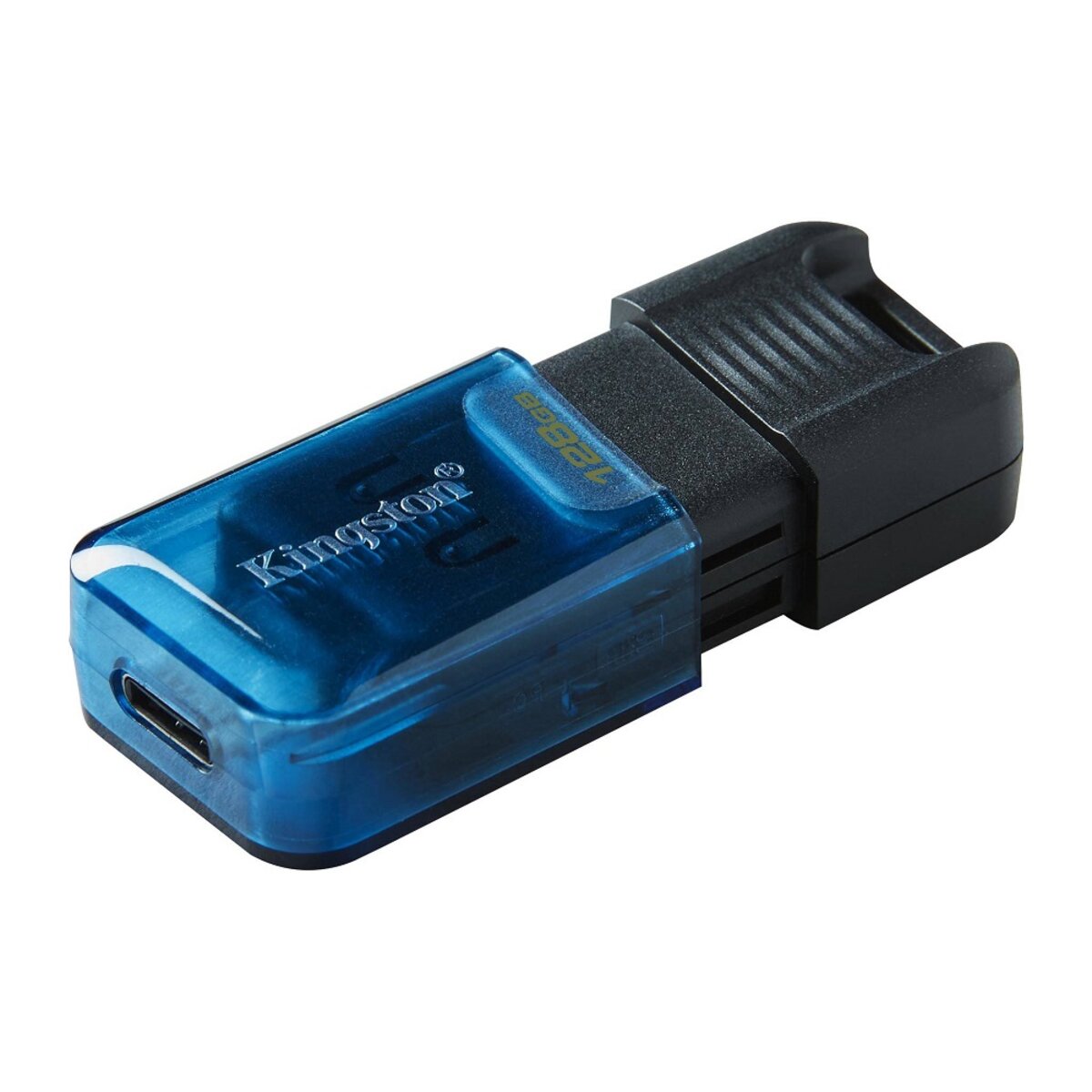 Флеш-накопичувач Kingston USB 3.2 DT 80M 128GB Type-C Black/Blue (DT80M/128GB) на картинке №2