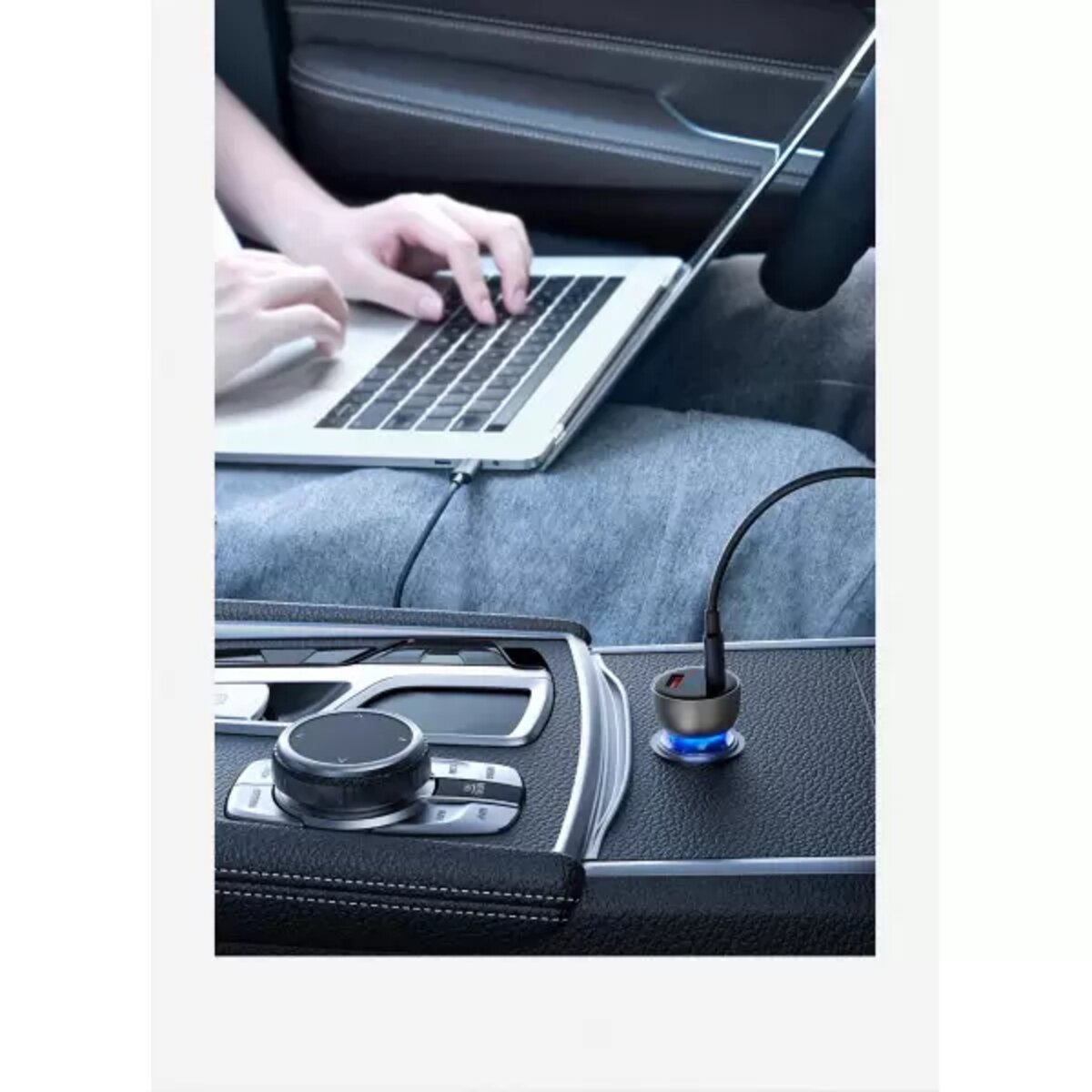 Автомобільний зарядний пристрій Baseus Particular Digital Display QC+PPS Dual Quick Charger Car Charger 65W Shallow tarnish на малюнкі №5