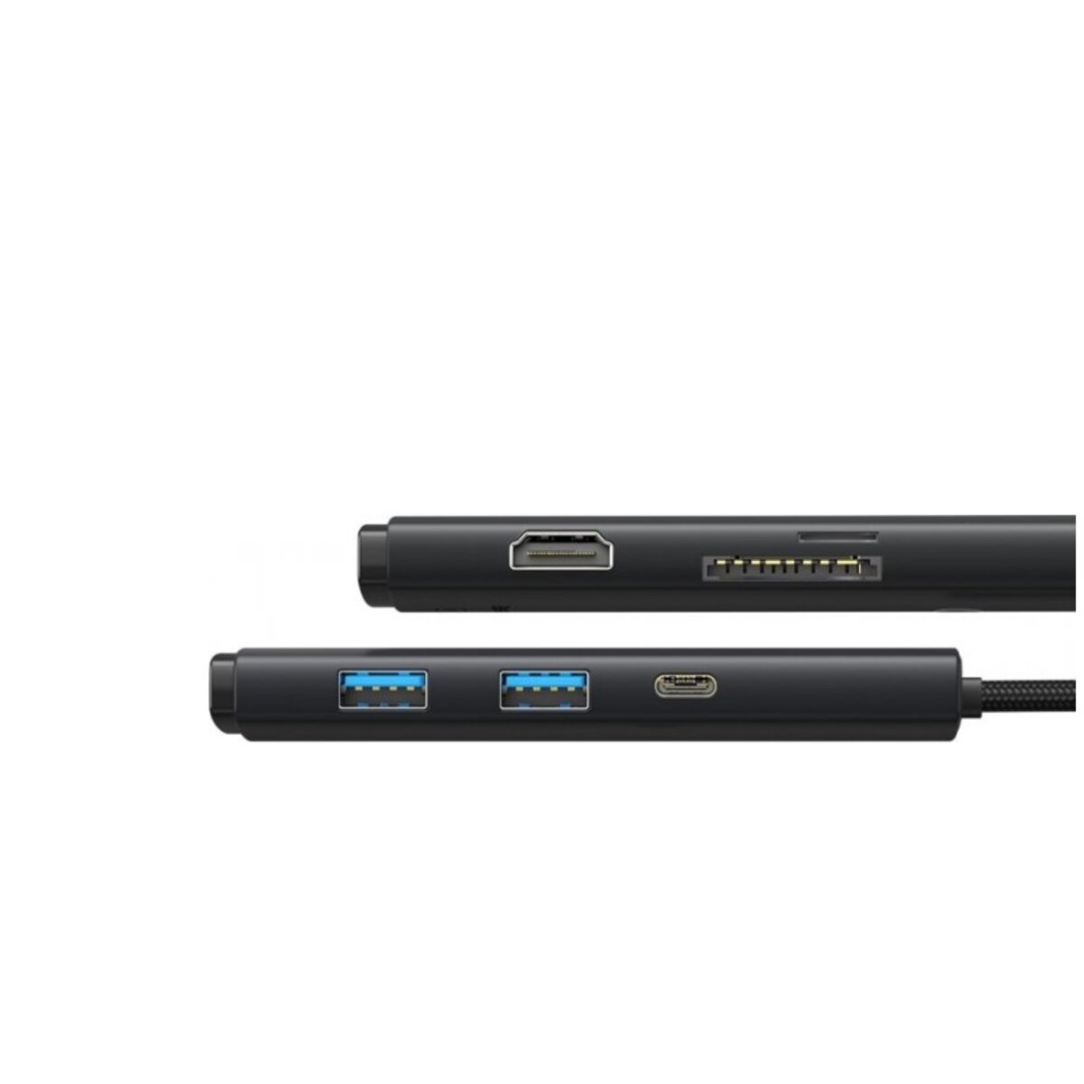 USB-хаб Baseus Lite Series 6-Port Type-C HUB Docking Station (Type-C to HDMI+USB3.0*2+Type-C Data+SD/TF) Black Фотографія №3 USB-хаб Baseus Lite Series 6-Port Type-C HUB Docking Station (Type-C to HDMI+USB3.0*2+Type-C Data+SD/TF) Black на малюнкі №3