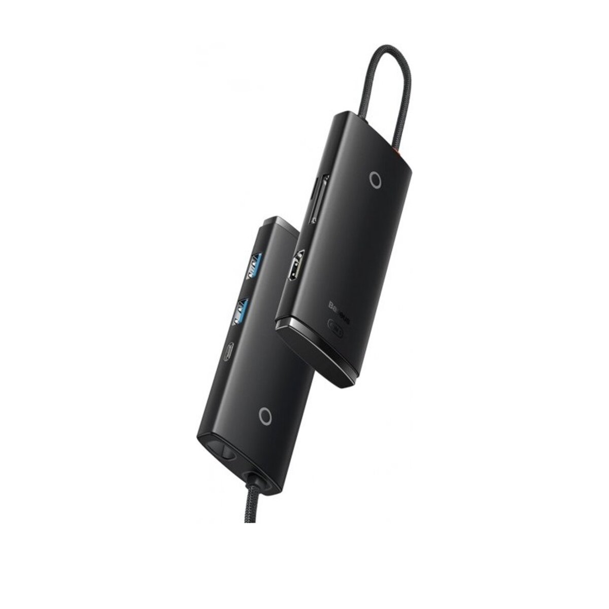 USB-хаб Baseus Lite Series 6-Port Type-C HUB Docking Station (Type-C to HDMI+USB3.0*2+Type-C Data+SD/TF) Black Фотографія №2 USB-хаб Baseus Lite Series 6-Port Type-C HUB Docking Station (Type-C to HDMI+USB3.0*2+Type-C Data+SD/TF) Black на малюнкі №2