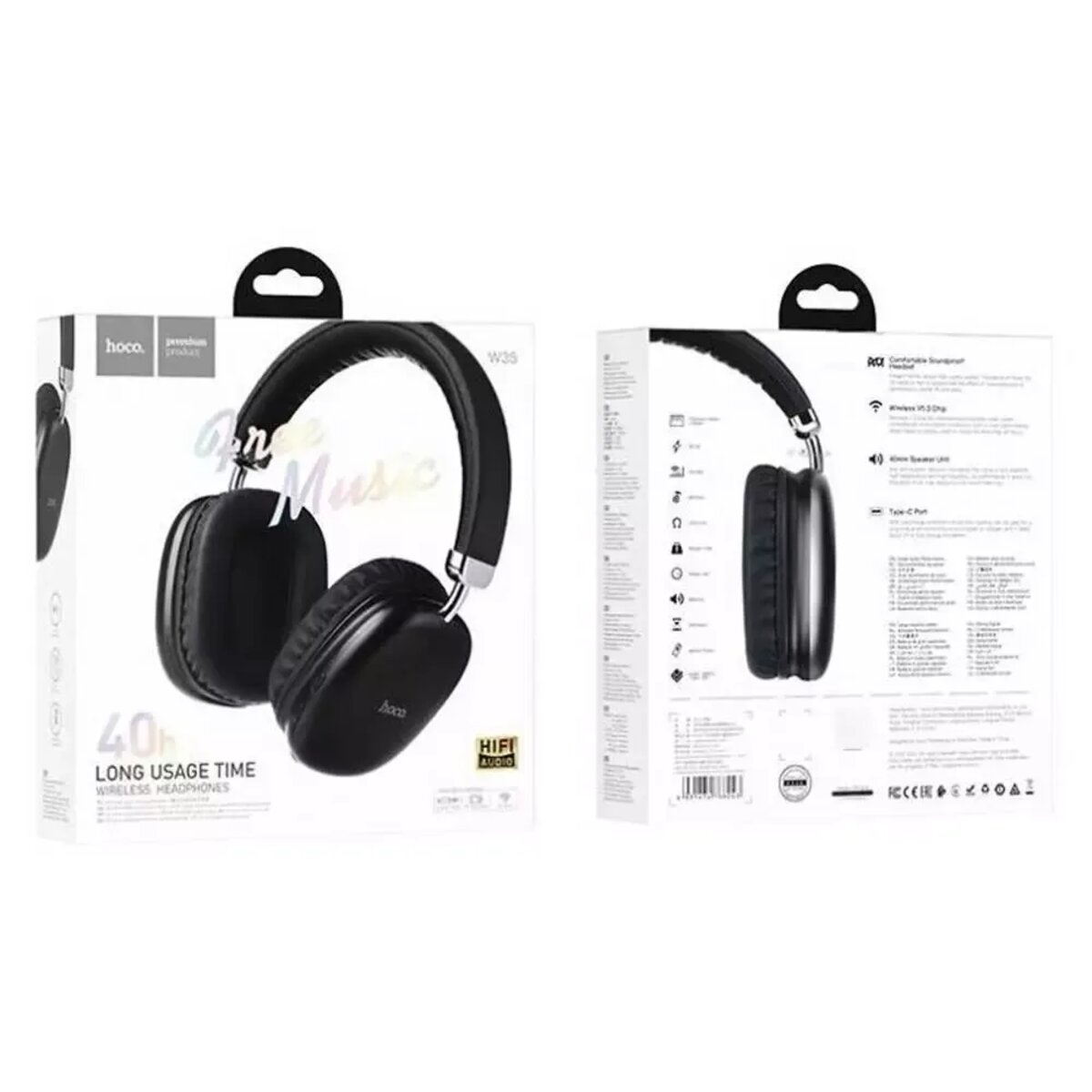 Навушники HOCO W35 wireless headphones Black (6931474766243) смотреть фото №6
