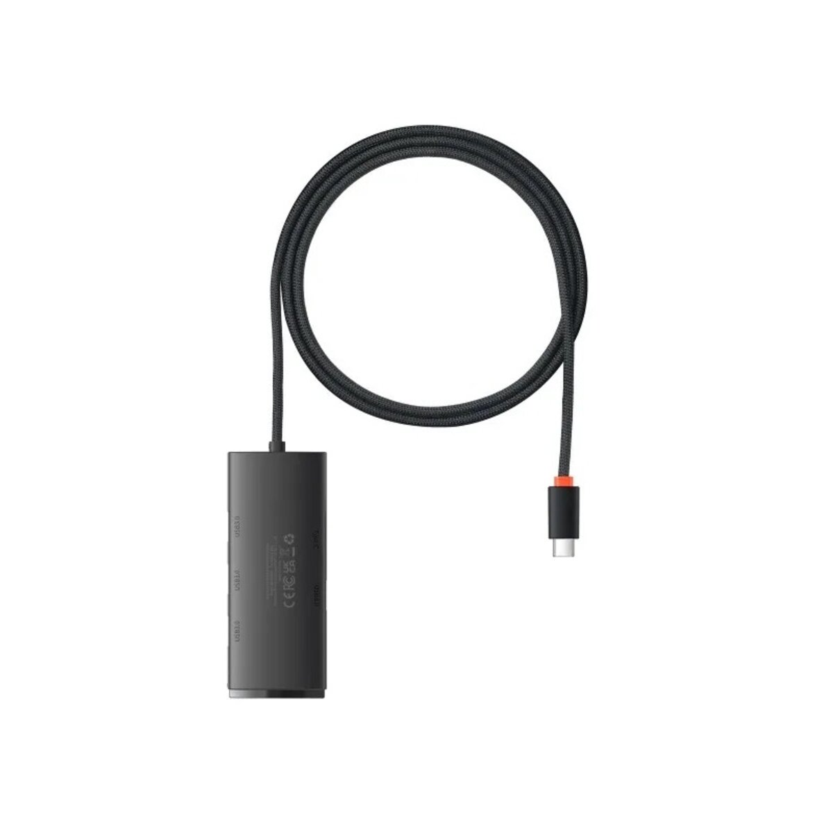 USB-хаб Baseus Lite Series 4-Port Type-C HUB Adapter (Type-C to USB 3.0*4 ) 1m Black Фотографія №5 USB-хаб Baseus Lite Series 4-Port Type-C HUB Adapter (Type-C to USB 3.0*4 ) 1m Black на малюнкі №5