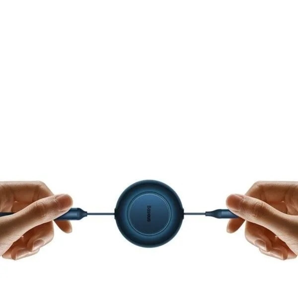 Кабель Baseus Bright Mirror 2 Series Retractable 3-in-1 Fast Charging  Data Cable Type-C to M+L+C 100W 1.1m Blue (CAMJ010203) на картинке №7