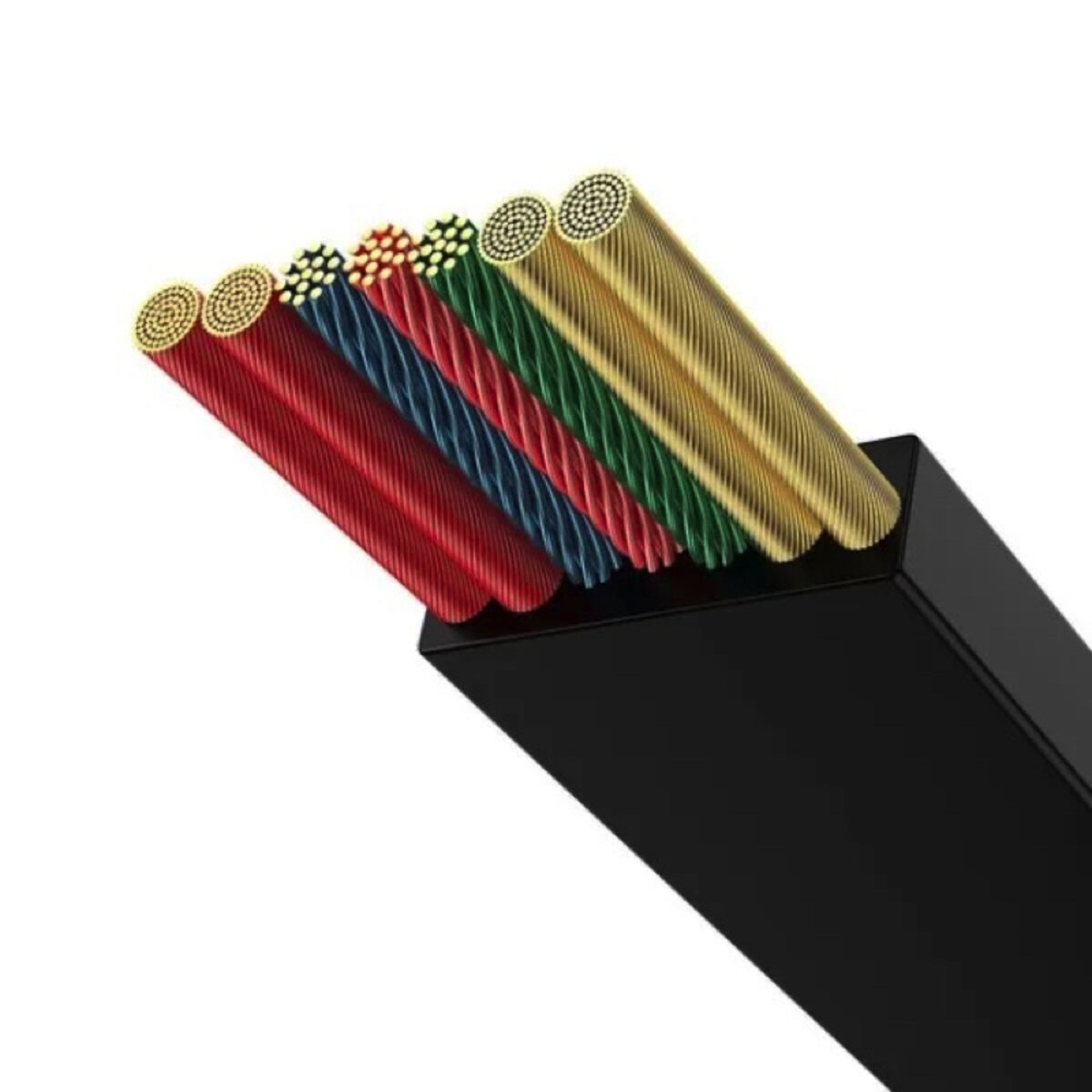 Кабель Baseus Bright Mirror 2 Series Retractable 3-in-1 Fast Charging  Data Cable Type-C to M+L+C 100W 1.1m Black (CAMJ010201) на картинке №5