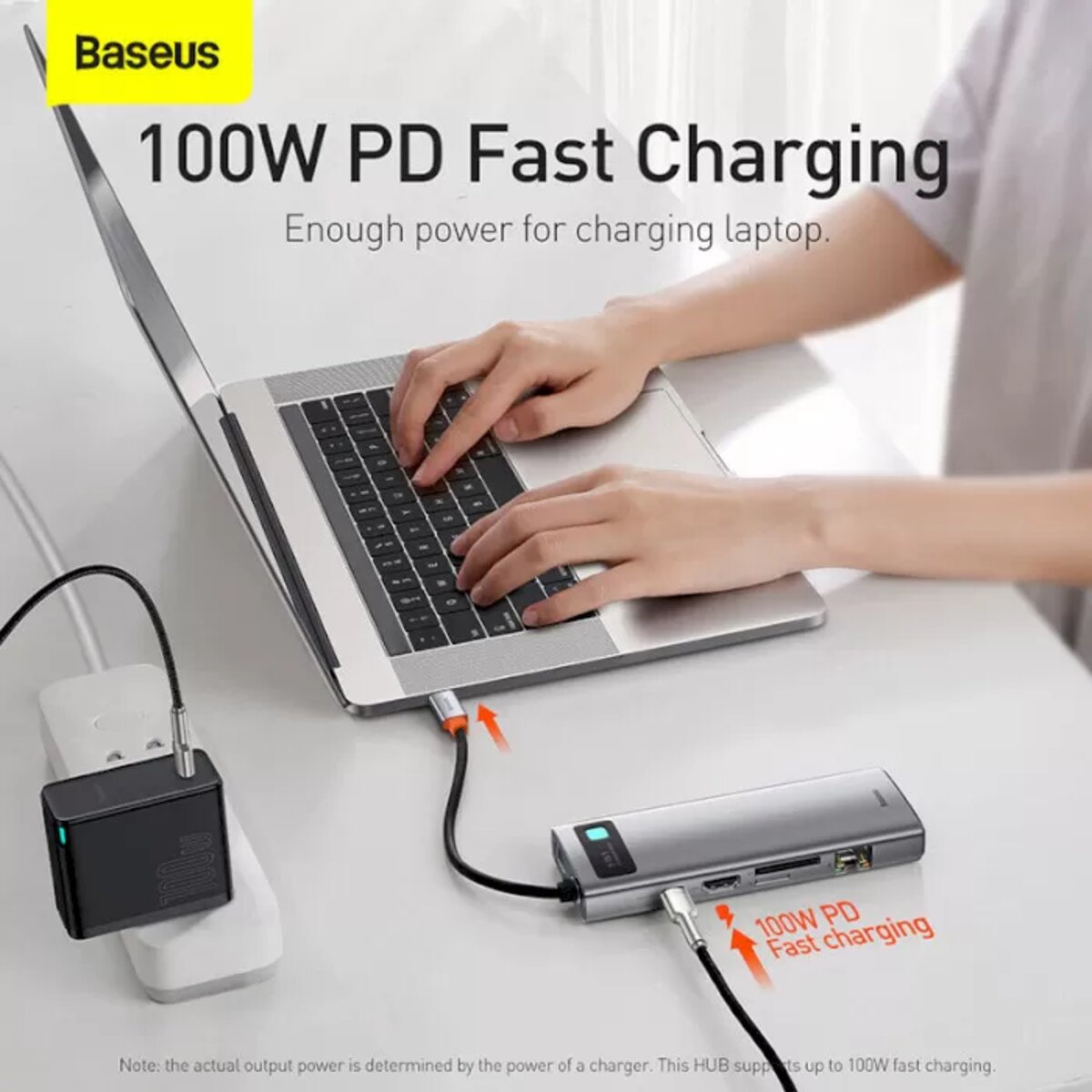 USB-хаб Baseus Metal Gleam Series 9-in-1 Multifunctional Type-C HUB Docking Station Space Gray(Type-C to HDMI*1+USB3.0*3+PD*1+RJ45*1+SD/TF*1+VGA*1) Фотографія №5 USB-хаб Baseus Metal Gleam Series 9-in-1 Multifunctional Type-C HUB Docking Station Space Gray(Type-C to HDMI*1+USB3.0*3+PD*1+RJ45*1+SD/TF*1+VGA*1) на малюнкі №5