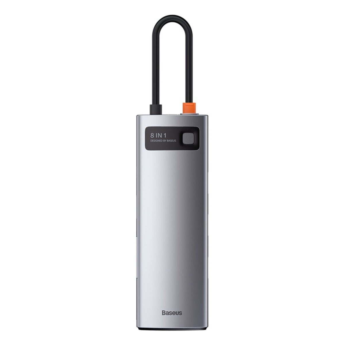 USB-хаб Baseus Metal Gleam Series 8-in-1 Multifunctional Type-C HUB Docking Station Gray(Type-C to HDMI*1+USB3.0*3+PD*1+RJ45*1+SD/TF*1) (CAHUB-CV0G) Фотографія №1 USB-хаб Baseus Metal Gleam Series 8-in-1 Multifunctional Type-C HUB Docking Station Gray(Type-C to HDMI*1+USB3.0*3+PD*1+RJ45*1+SD/TF*1) (CAHUB-CV0G) на малюнкі №1