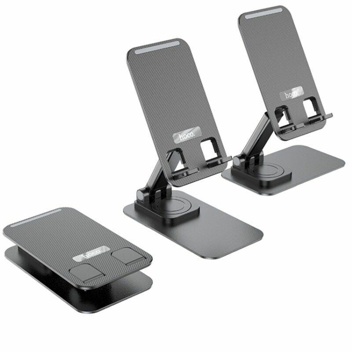 Тримач для мобільного HOCO PH50 Ivey folding rotatable desktop holder Black (6931474782861) смотреть фото №3