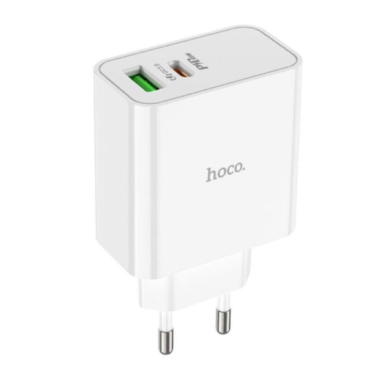 Мережевий зарядний пристрій HOCO C113A Awesome PD65W dual port(1A1C) charger White (6931474790910) Фотографія №1 Мережевий зарядний пристрій HOCO C113A Awesome PD65W dual port(1A1C) charger White (6931474790910) на малюнкі №1