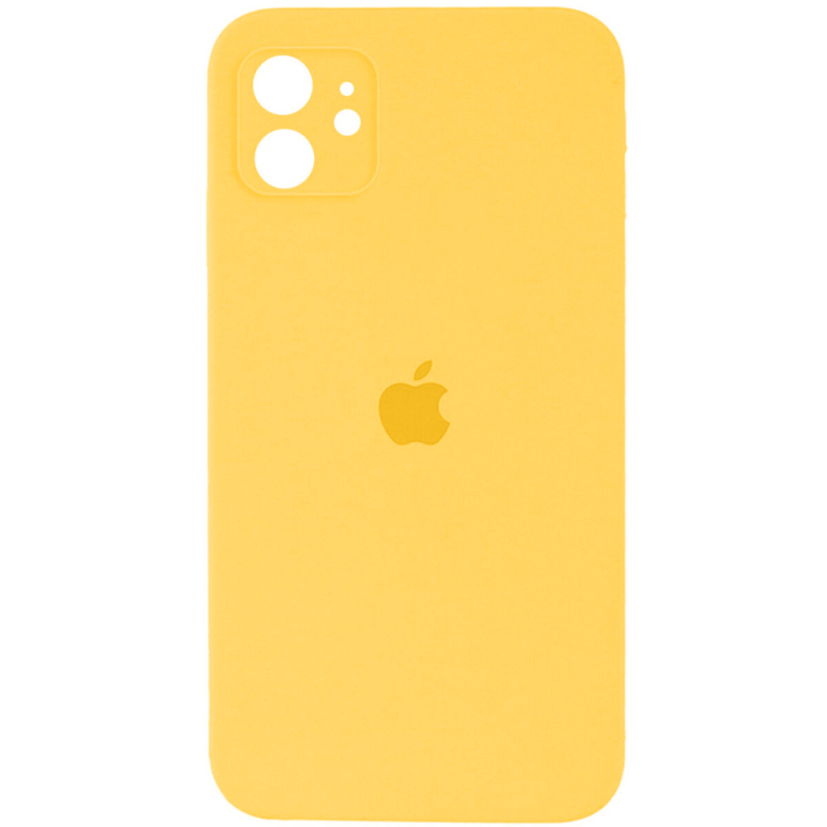 Чехол Silicone Full Case Camera Protect (AA) Apple iPhone 12 (Желтый) на картинке №1