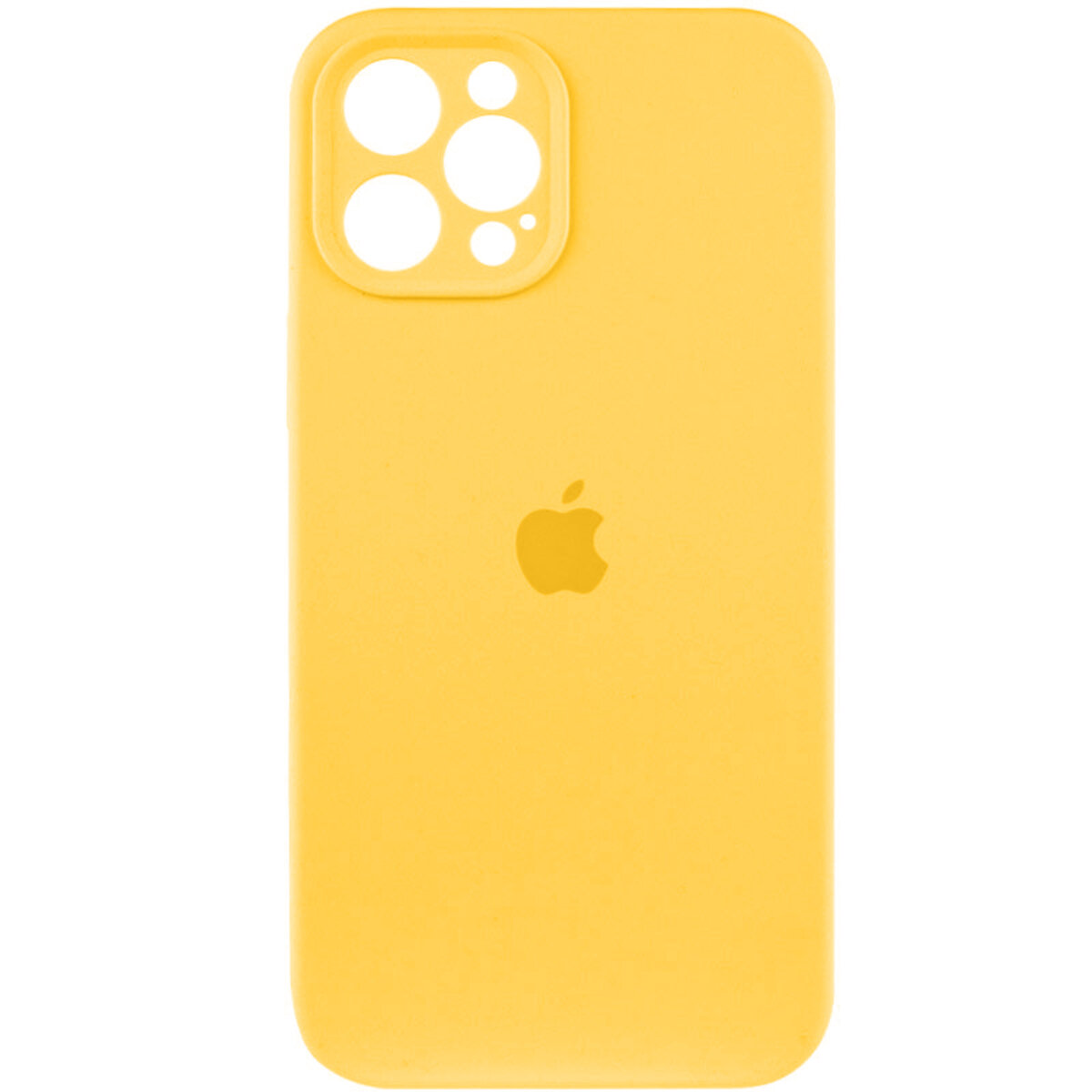Чохол Silicone Full Case Camera Protect (AA) Apple iPhone 12 Pro Max (Жовтий) на малюнкі №1