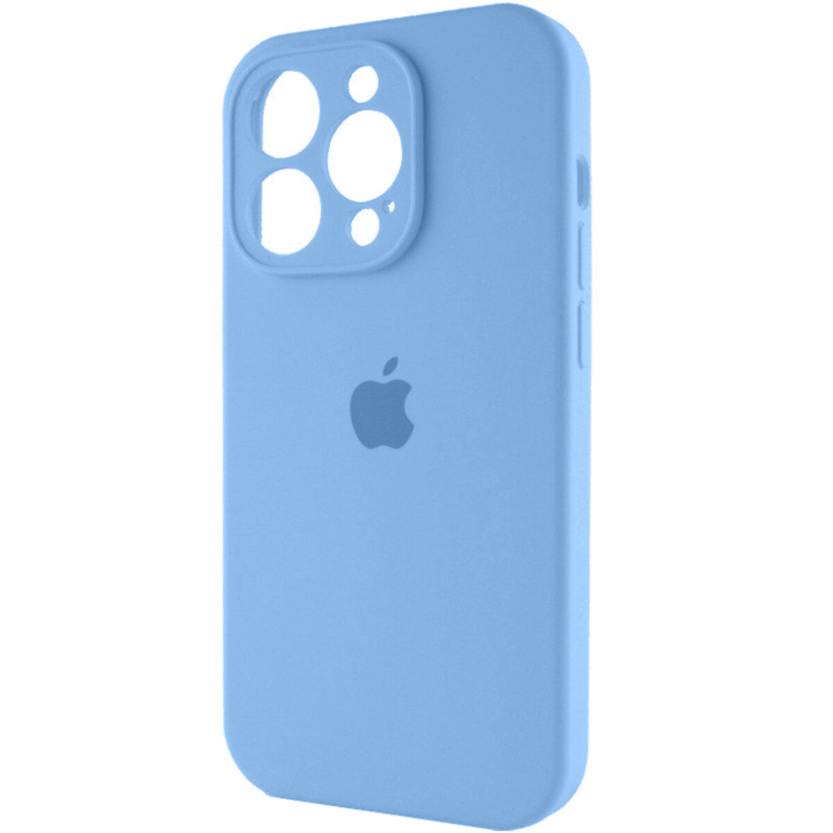 Чехол Silicone Full Case Camera Protect (AA) Apple iPhone 13 Pro Max (Голубой) на картинке №2