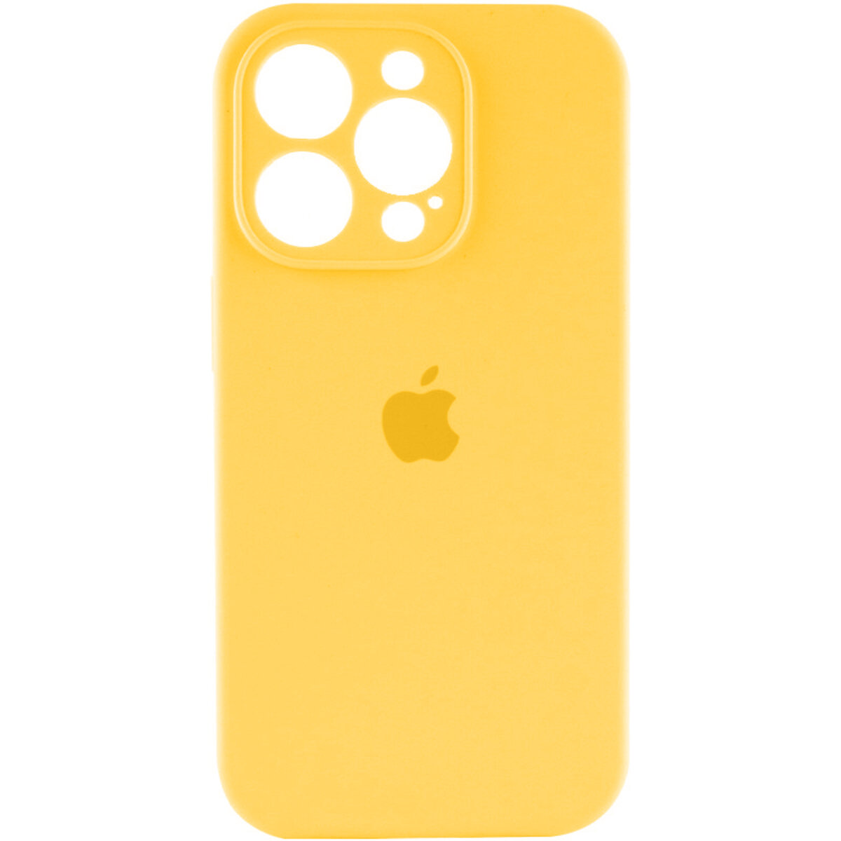Чехол Silicone Full Case Camera Protect (AA) Apple iPhone 14 Pro (Желтый) на картинке №1