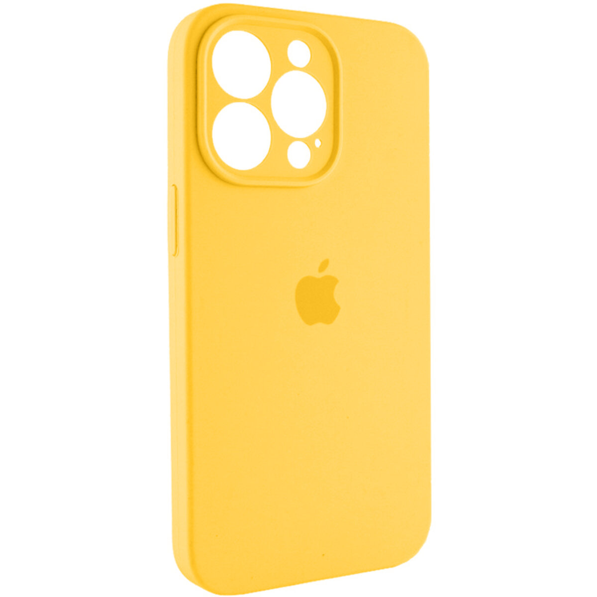 Чехол Silicone Full Case Camera Protect (AA) Apple iPhone 14 Pro (Желтый) на картинке №3