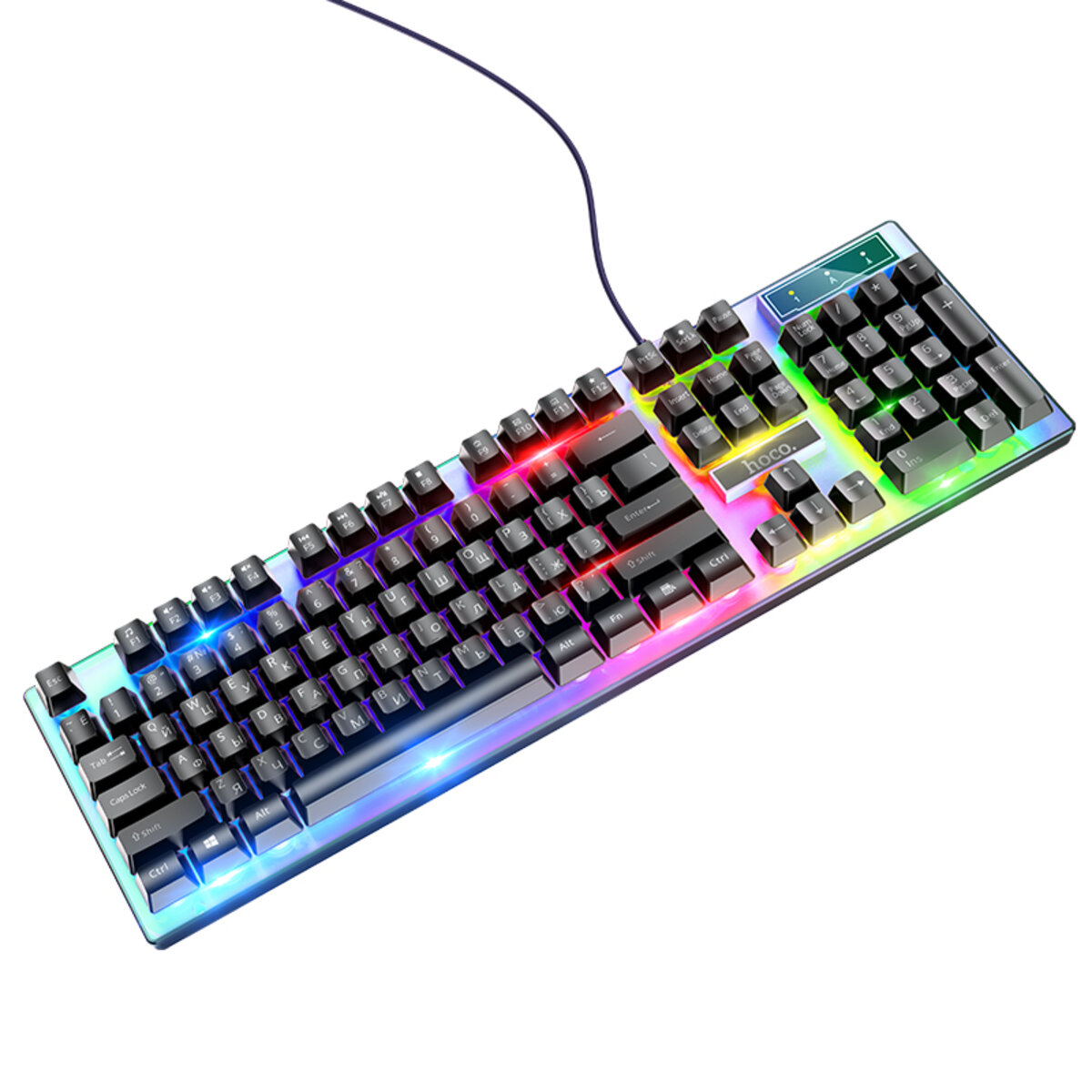 Миша + клавіатура HOCO GM18 Luminous gaming keyboard and mouse set Black на малюнкі №3