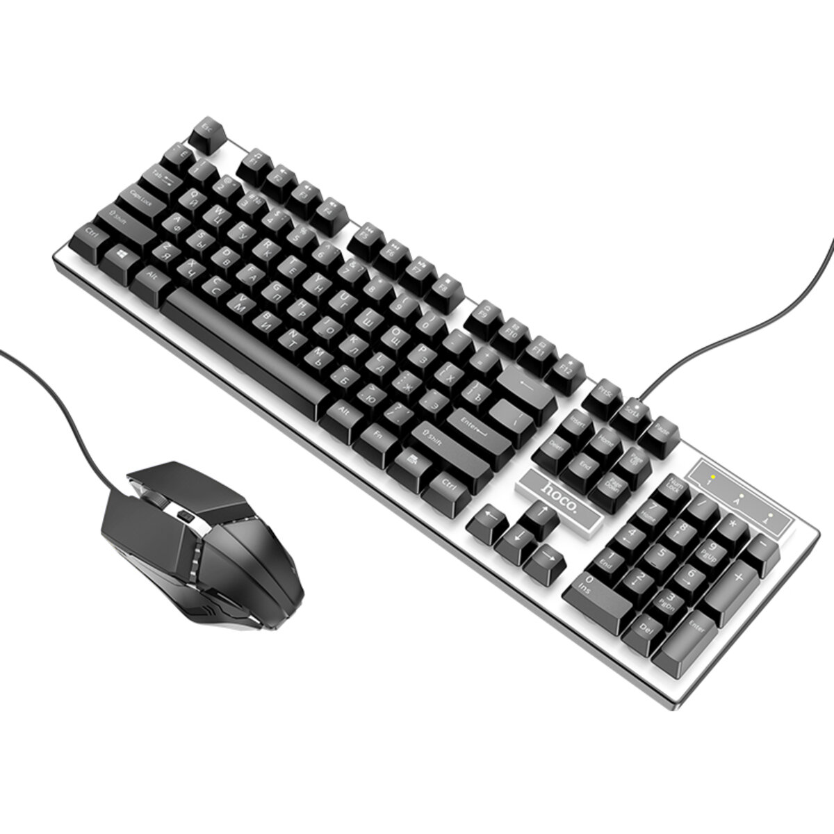 Миша + клавіатура HOCO GM18 Luminous gaming keyboard and mouse set Black на малюнкі №5