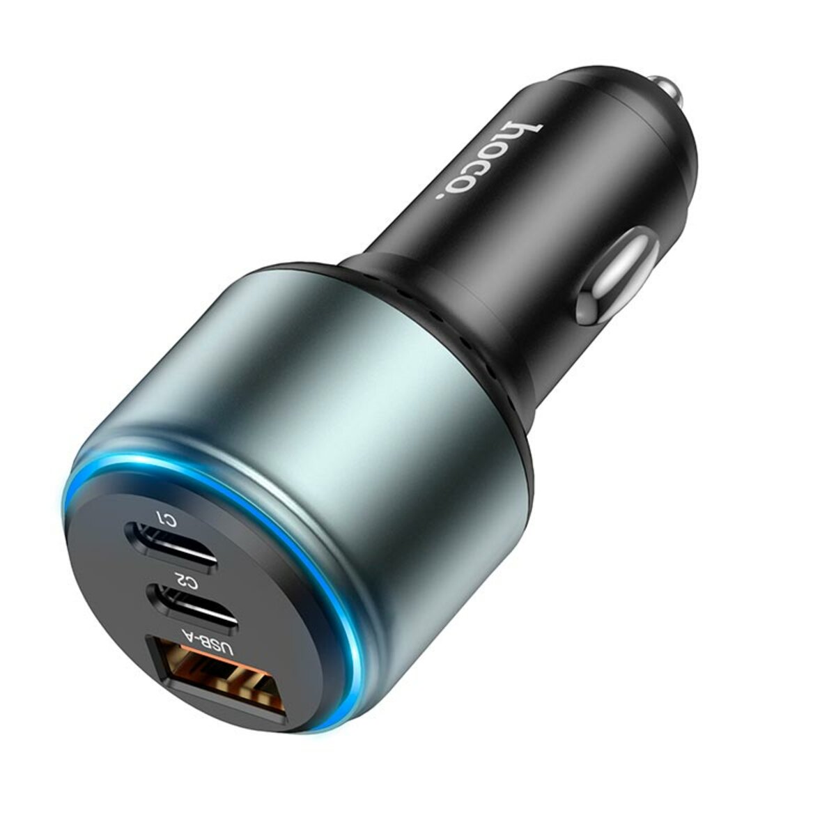 Автомобільний зарядний пристрій HOCO NZ9 Galloper 95W three-port(2C1A) car charger Black на картинке №2