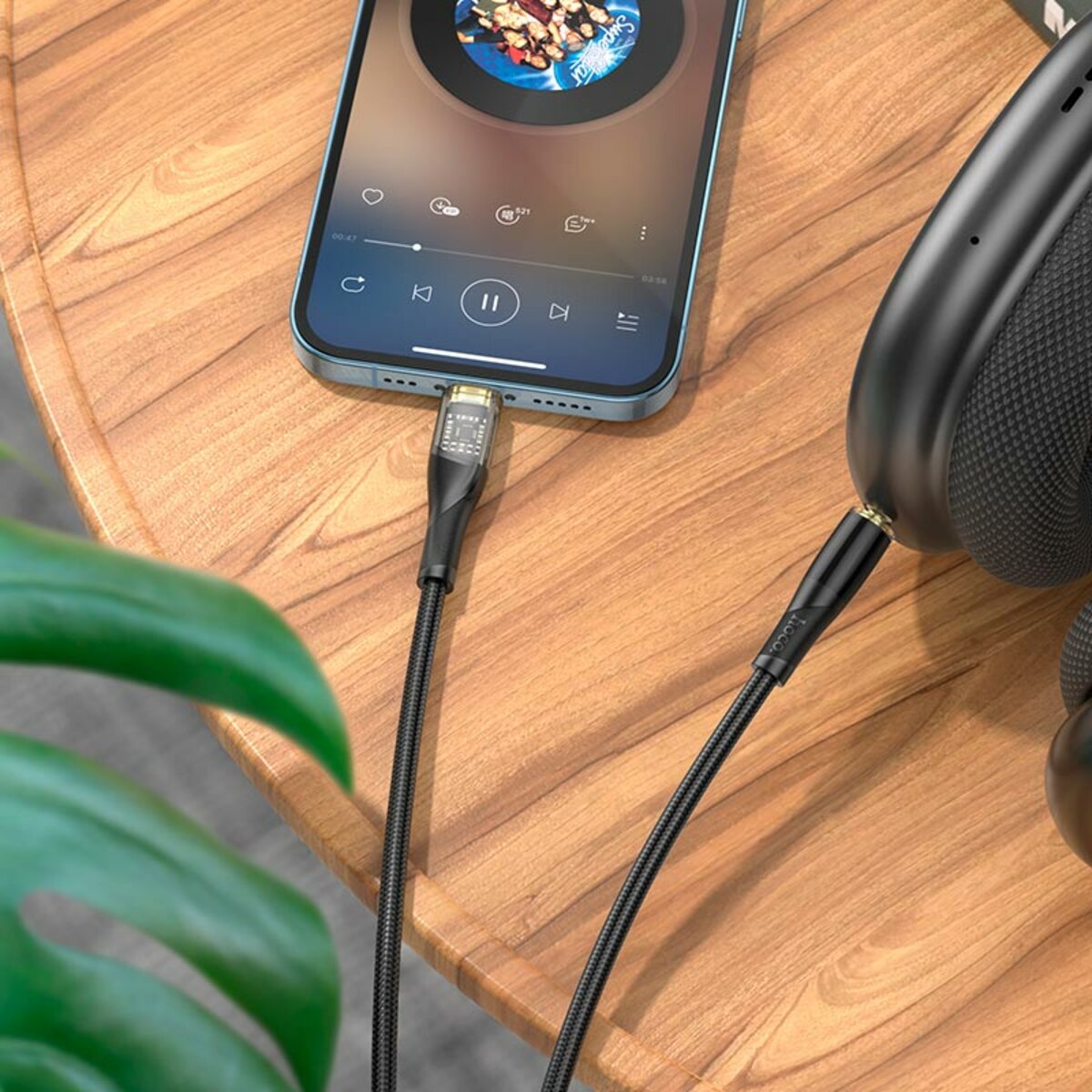 Аудіокабель HOCO UPA25 Transparent Discovery Edition Digital audio conversion cable iP Black (6931474791153) Фотографія №5 Аудіокабель HOCO UPA25 Transparent Discovery Edition Digital audio conversion cable iP Black (6931474791153) на малюнкі №5