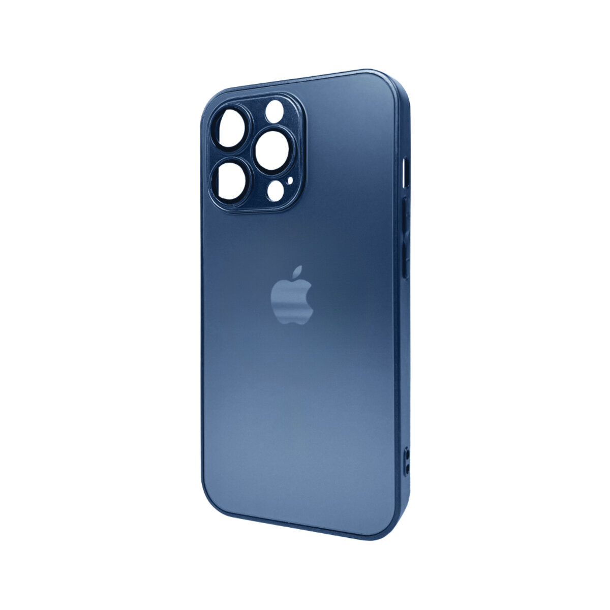 Чохол AG Glass Matt Frame Color Logo Full Camera Apple iPhone 13 | TPU+Glass (Синій) на малюнкі №1