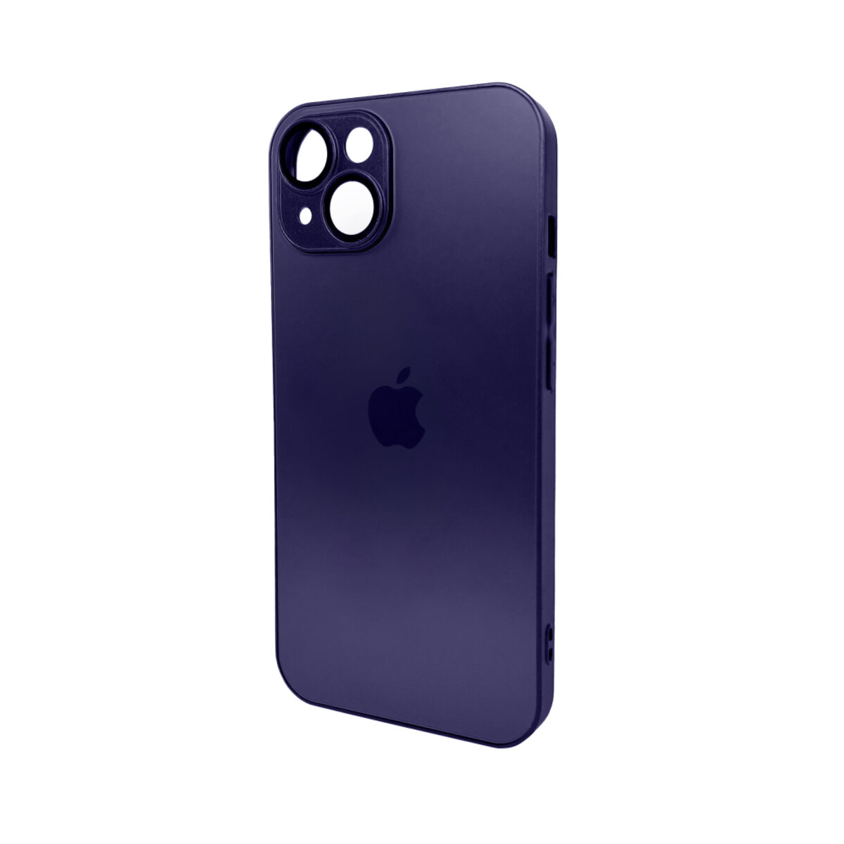 Чохол AG Glass Matt Frame Color Logo Full Camera Apple iPhone 14 | TPU+Glass (Фіолетовий) на малюнкі №1