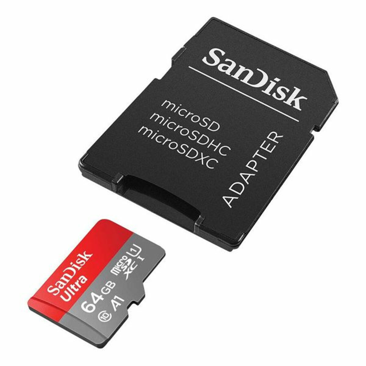 Карта памяті microSDXC (UHS-1) SanDisk Ultra 64Gb class 10 A1 (140Mb/s) (adapter SD) Фото 2 Карта памяті microSDXC (UHS-1) SanDisk Ultra 64Gb class 10 A1 (140Mb/s) (adapter SD) на картинке №2