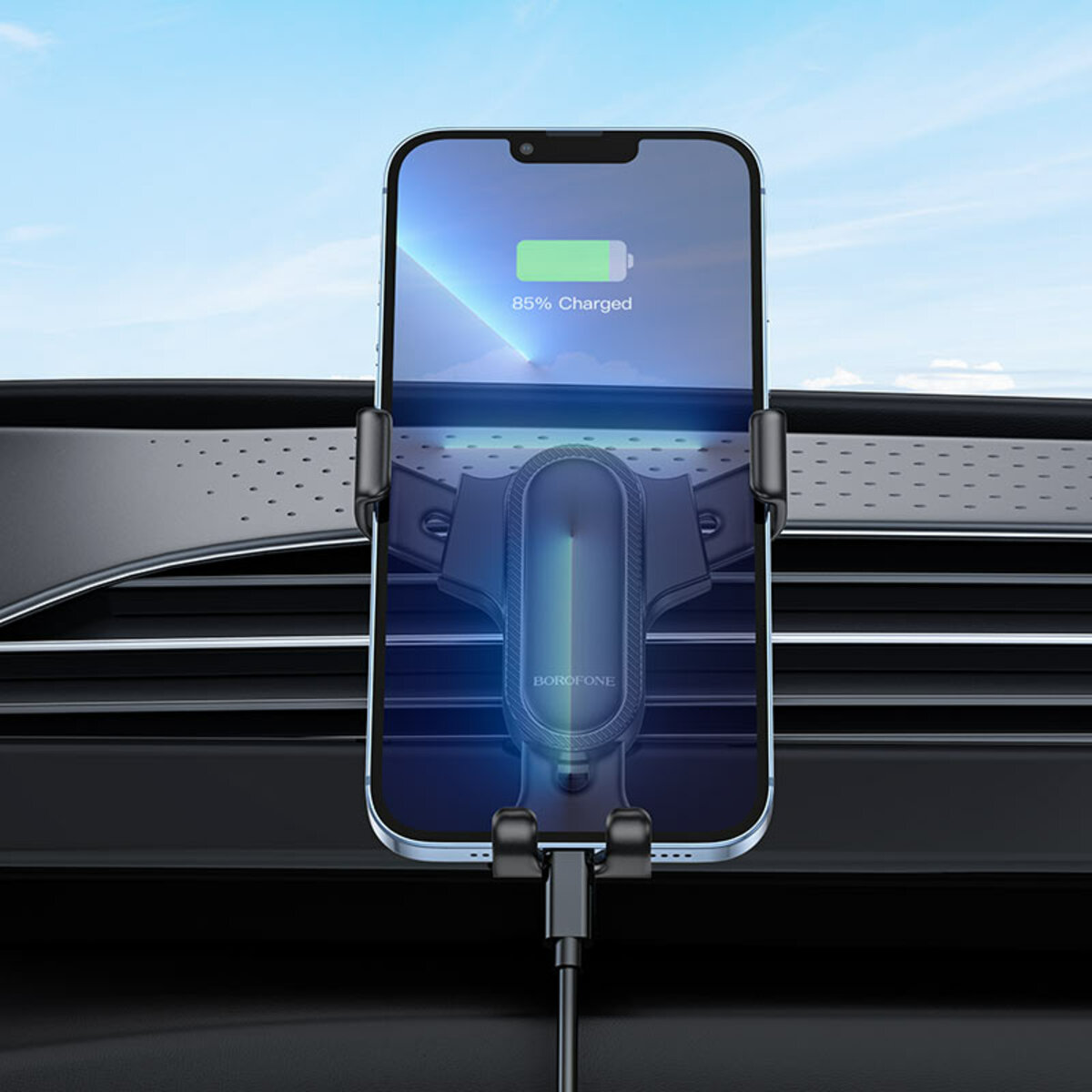 Тримач для мобільного BOROFONE BH74 Rock air outlet gravity car holder Black (BH74B) смотреть фото №5