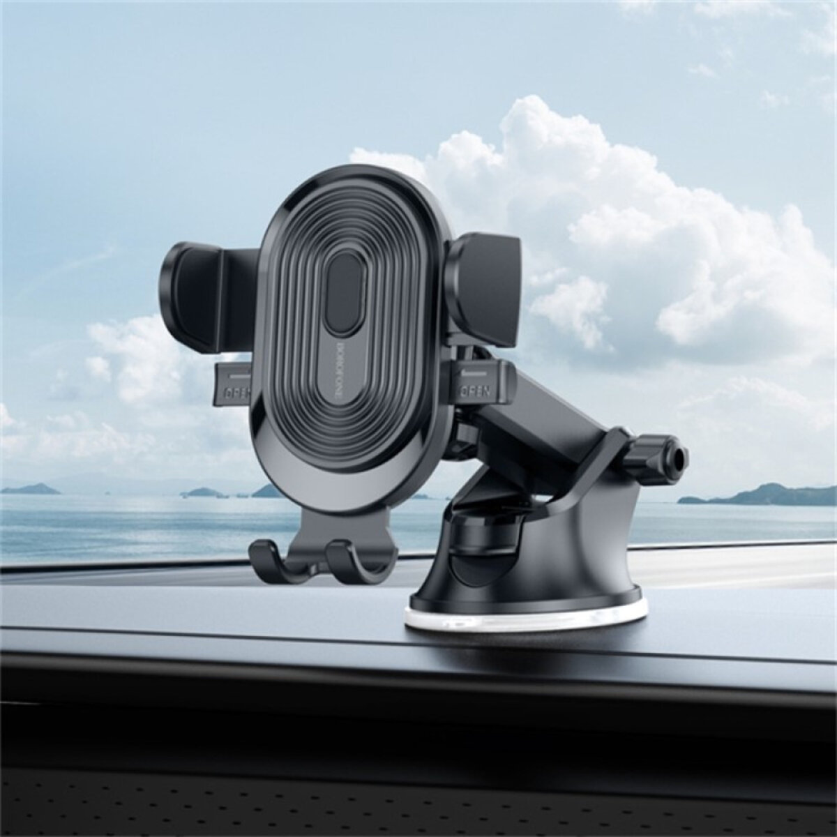 Автотримач для телефона BOROFONE BH85 Experience one-button car holder(center console) на малюнкі №7