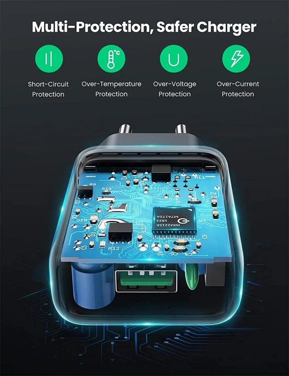 Зарядний пристрій UGREEN CD122 QC3.0 USB Fast Charger EU (Black) (UGR-70273) (UGR-70273) смотреть фото №3