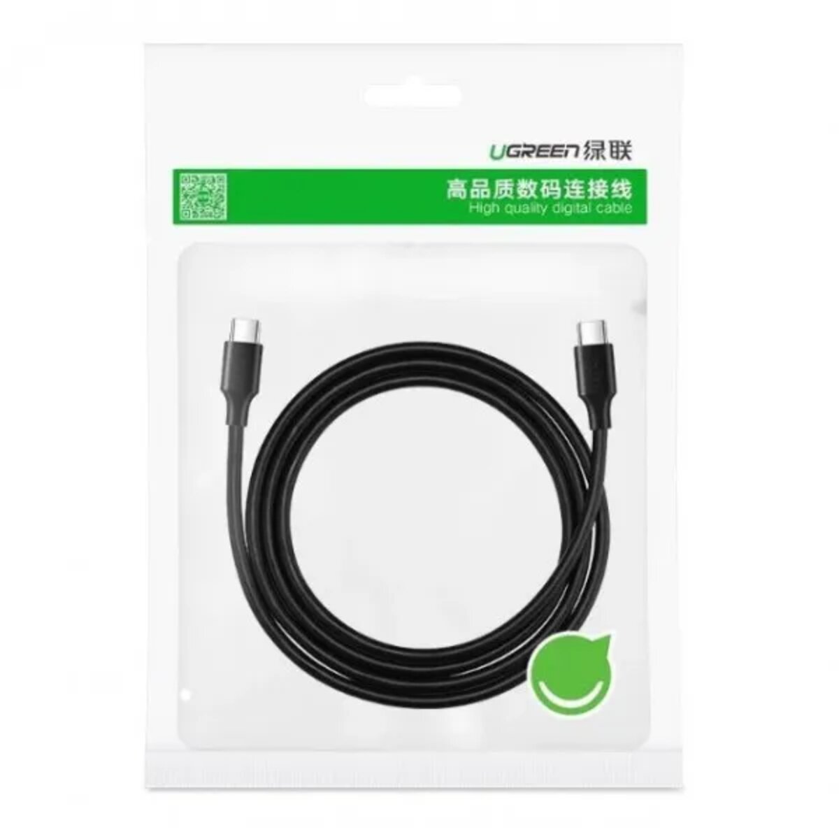 Кабель UGREEN US286 USB 2.0 Type C to Type C Cable Nickel Plating 1m (Black) (UGR-50997) на малюнкі №5