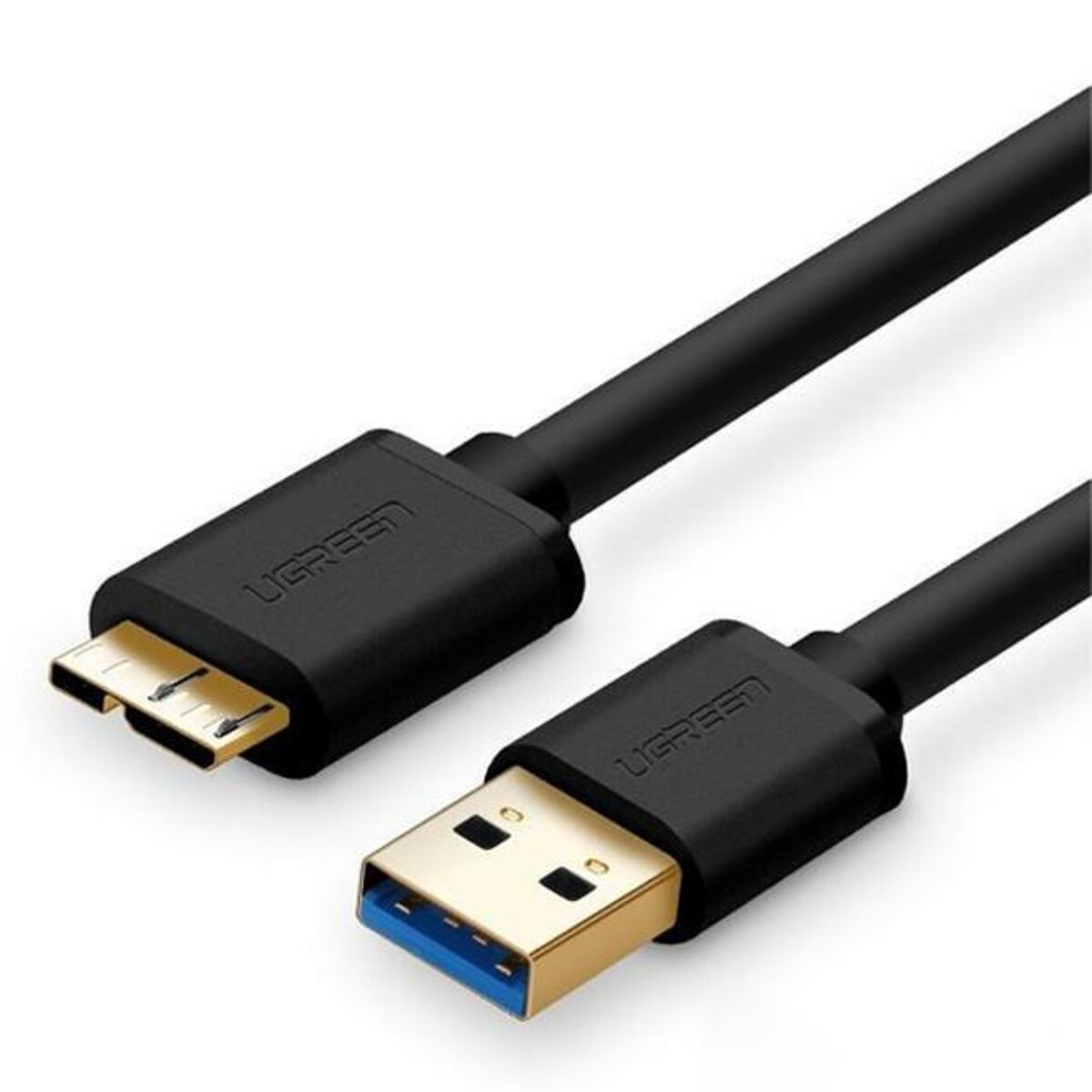 Кабель UGREEN US130 USB 3.0 A Male to Micro USB 3.0 Type B Male Cable 1m (Black) (UGR-10841) на картинке №1