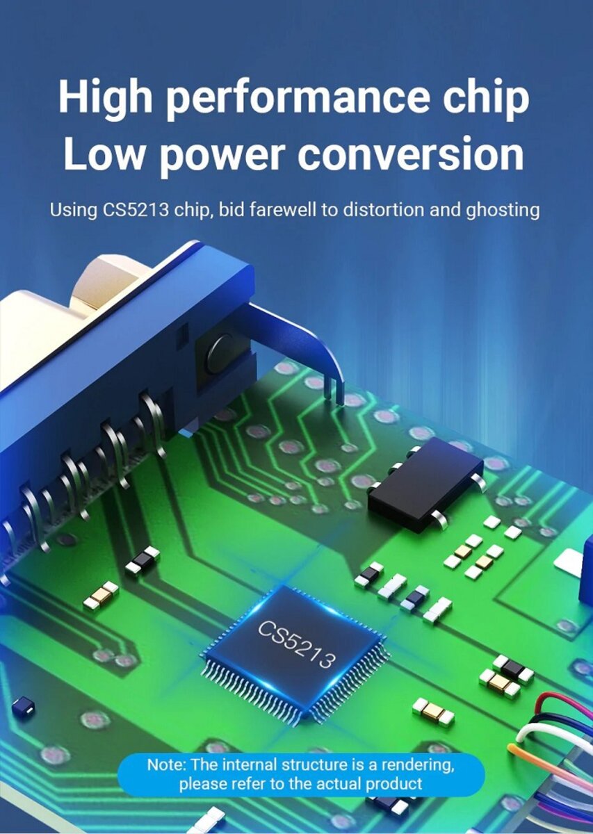 Адаптер Vention Adapter HDMI M to VGA F (42154) на малюнкі №2