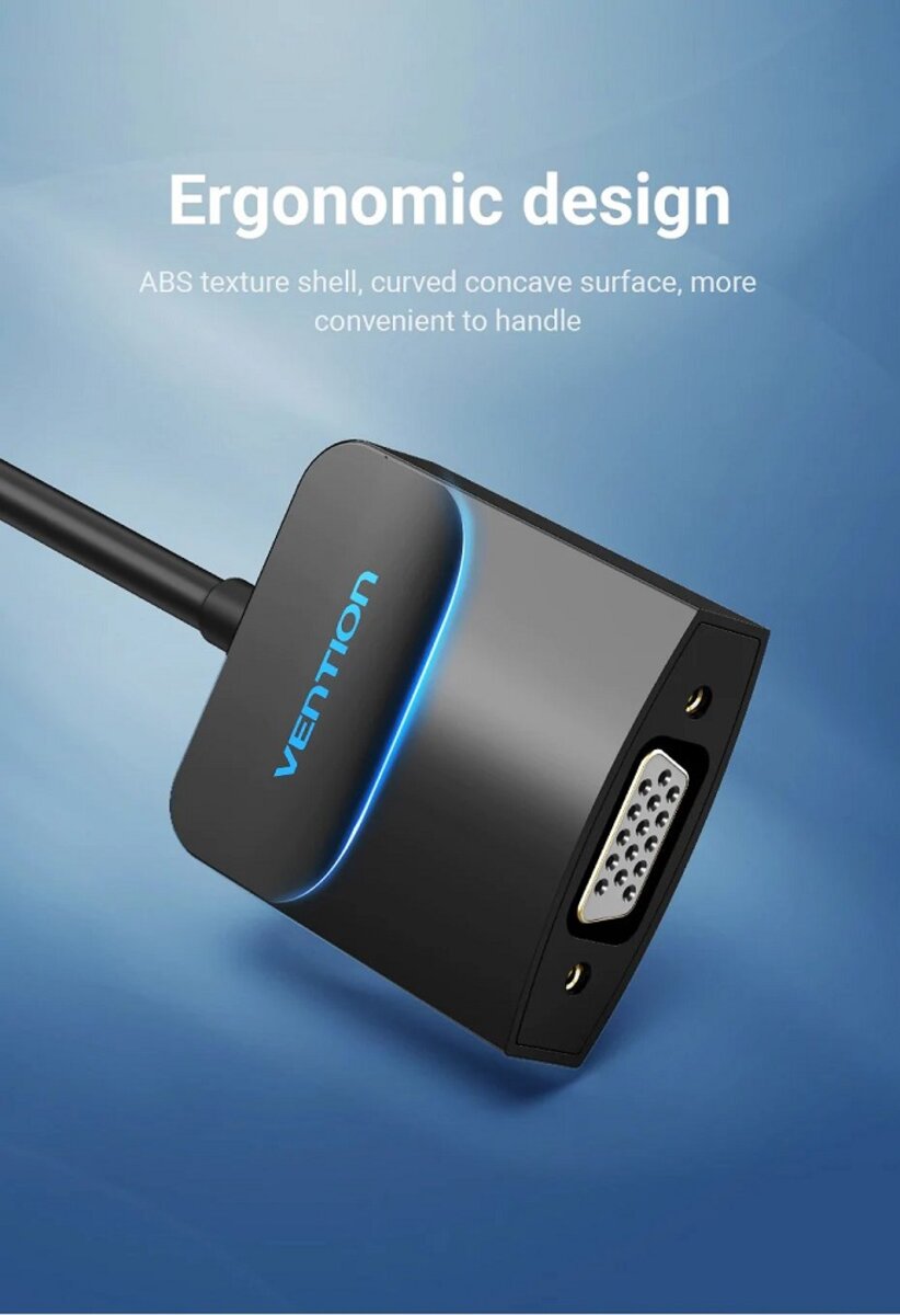 Адаптер Vention Adapter HDMI M to VGA F (42154) на малюнкі №5