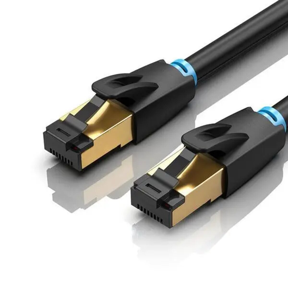 Мережевий кабель Vention Cat.8 SFTP Patch Cable 2M Black (IKABH) Фотографія №1 Мережевий кабель Vention Cat.8 SFTP Patch Cable 2M Black (IKABH) на малюнкі №1