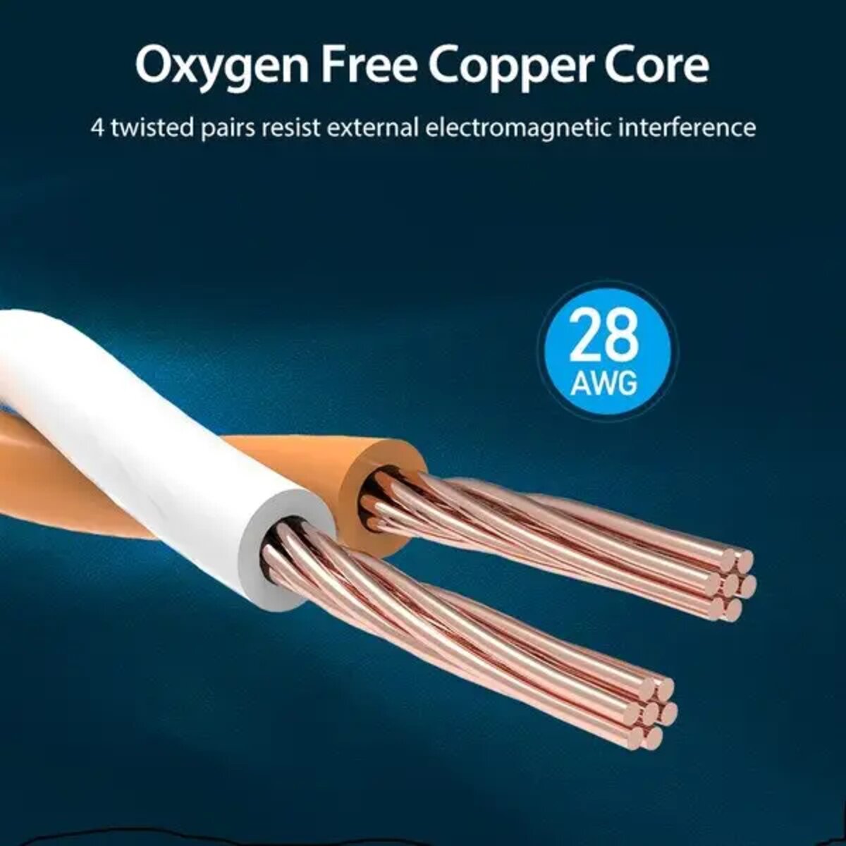 Мережевий кабель Vention Cat.8 SFTP Patch Cable 2M Black (IKABH) Фотографія №4 Мережевий кабель Vention Cat.8 SFTP Patch Cable 2M Black (IKABH) на малюнкі №4