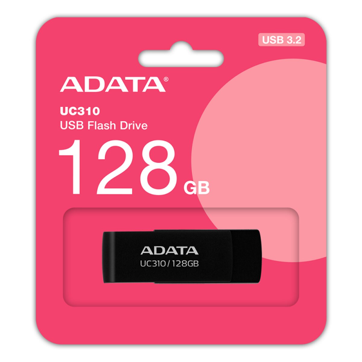 Flash A-DATA USB 3.2 UC310 128Gb Black (UC310-128G-RBK) смотреть фото №5