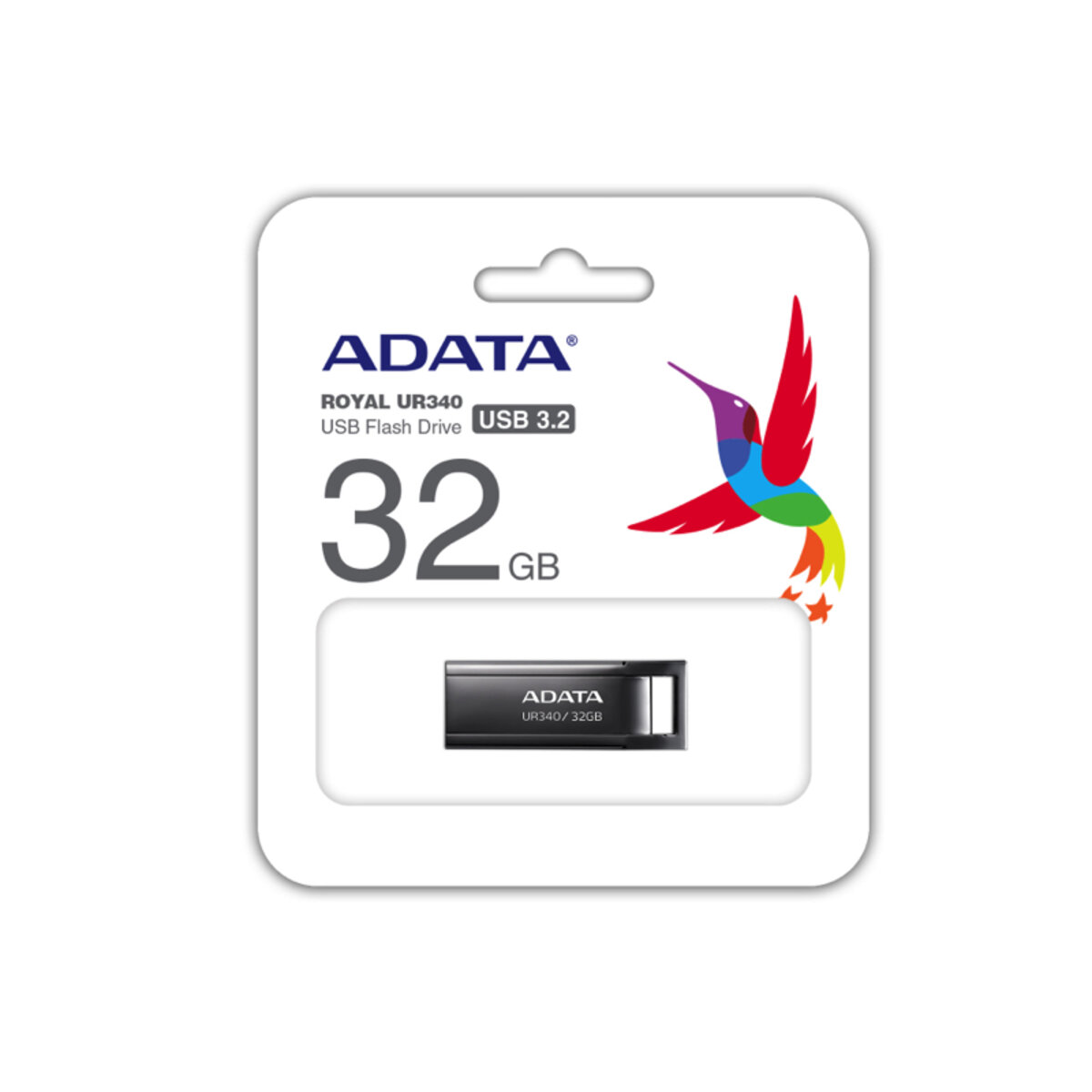 Флеш-накопичувач A-DATA USB 3.2 UR340 32Gb Black (AROY-UR340-32GBK) на картинке №5