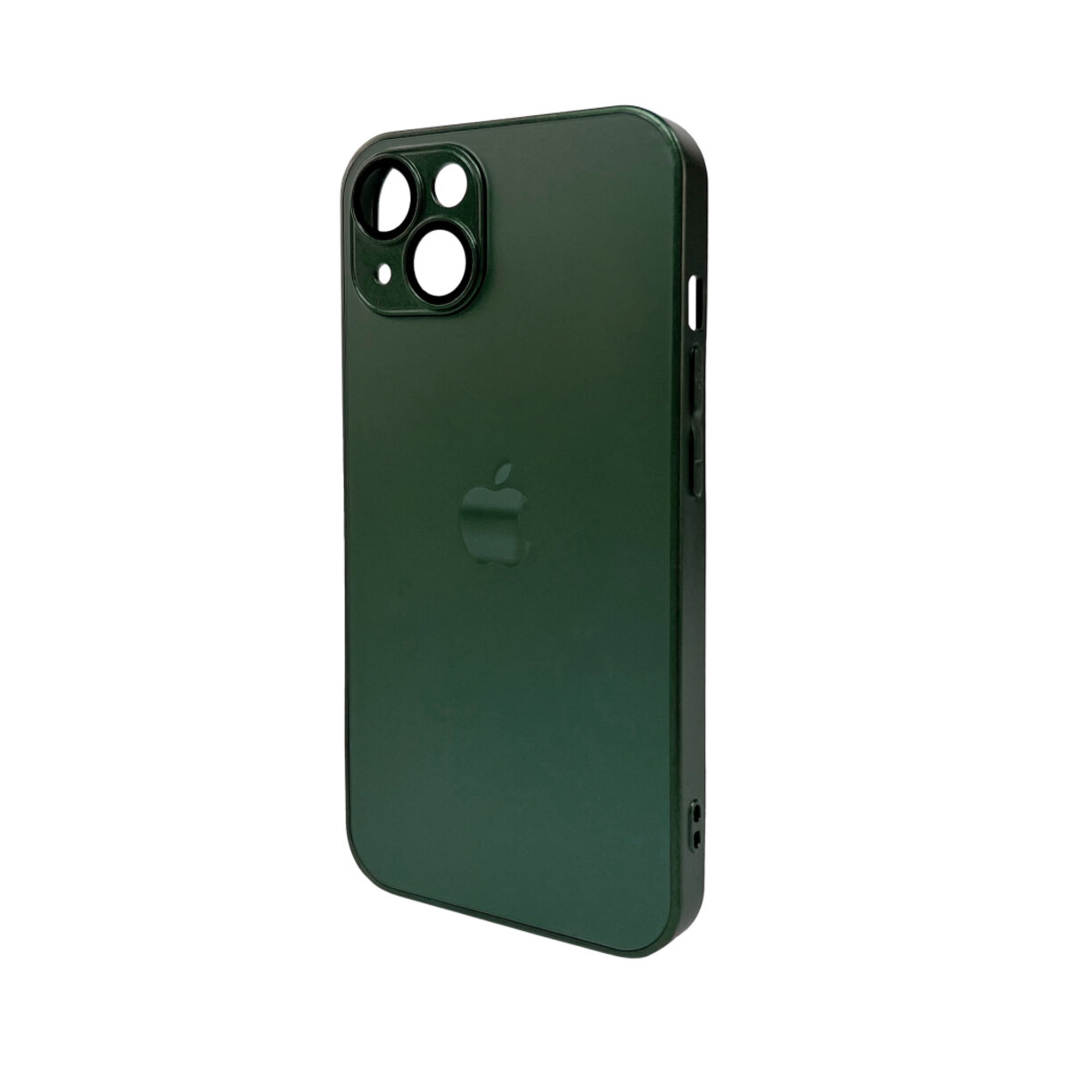 Чехол AG Glass Matt Frame Color Logo Full Camera Apple iPhone 12 | TPU+Glass (Зелёный) на картинке №1