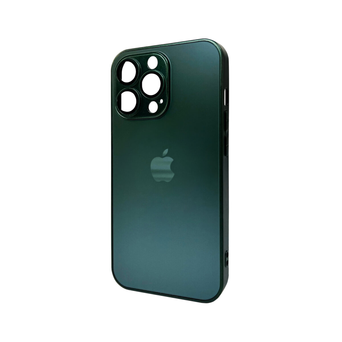 Чохол AG Glass Matt Frame Color Logo Full Camera Apple iPhone 12 Pro Max | TPU+Glass (Зелений) на малюнкі №1