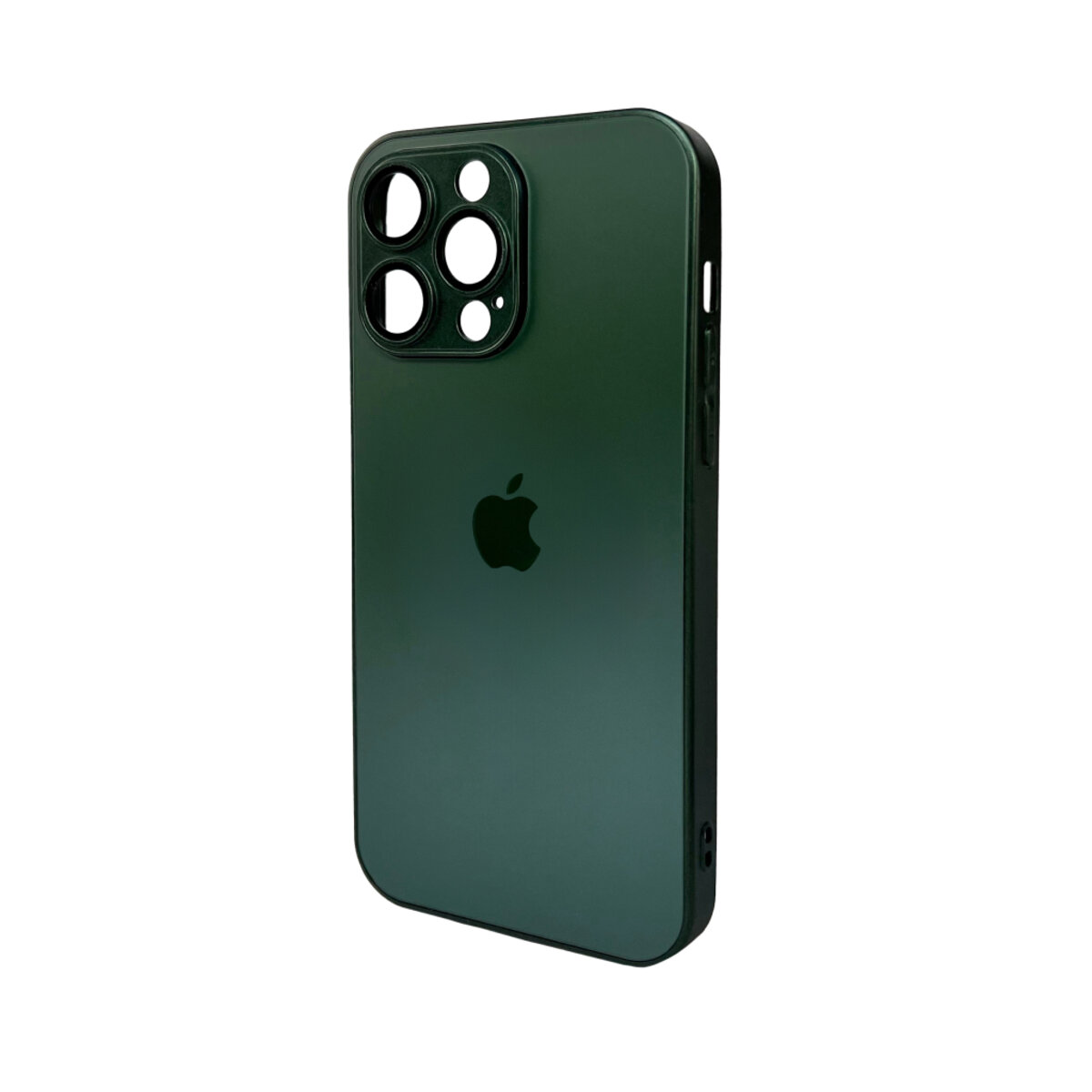 Чохол AG Glass Matt Frame Color Logo Full Camera Apple iPhone 15 Pro Max | TPU+Glass (Зелений) на малюнкі №1