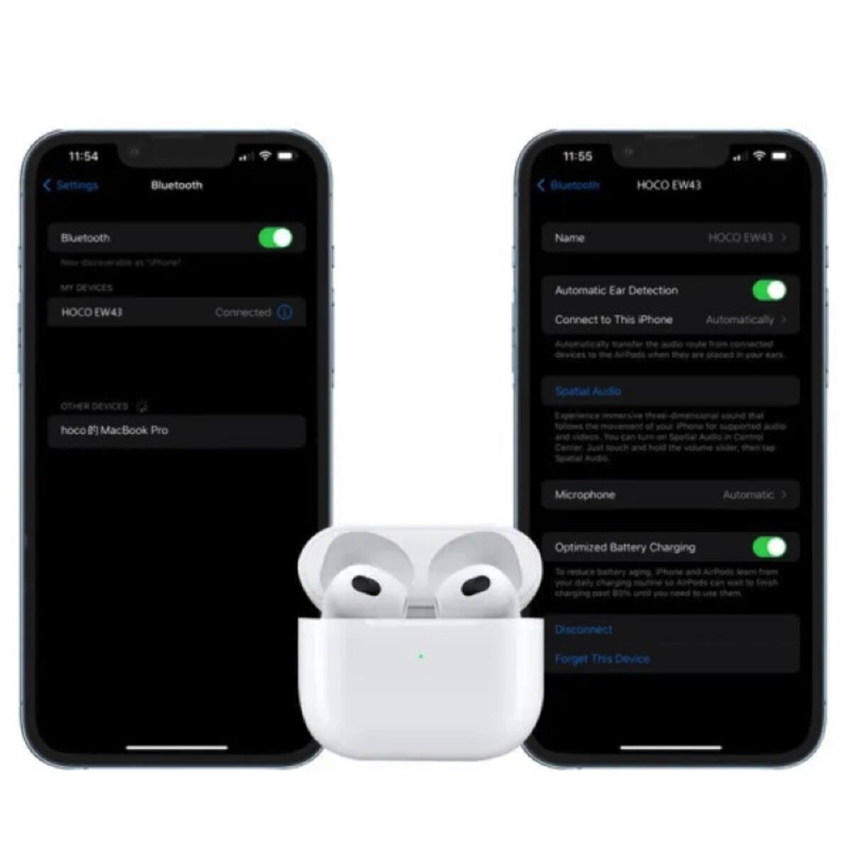 Бездротові навушники HOCO EW43 True wireless stereo headset White на малюнкі №6