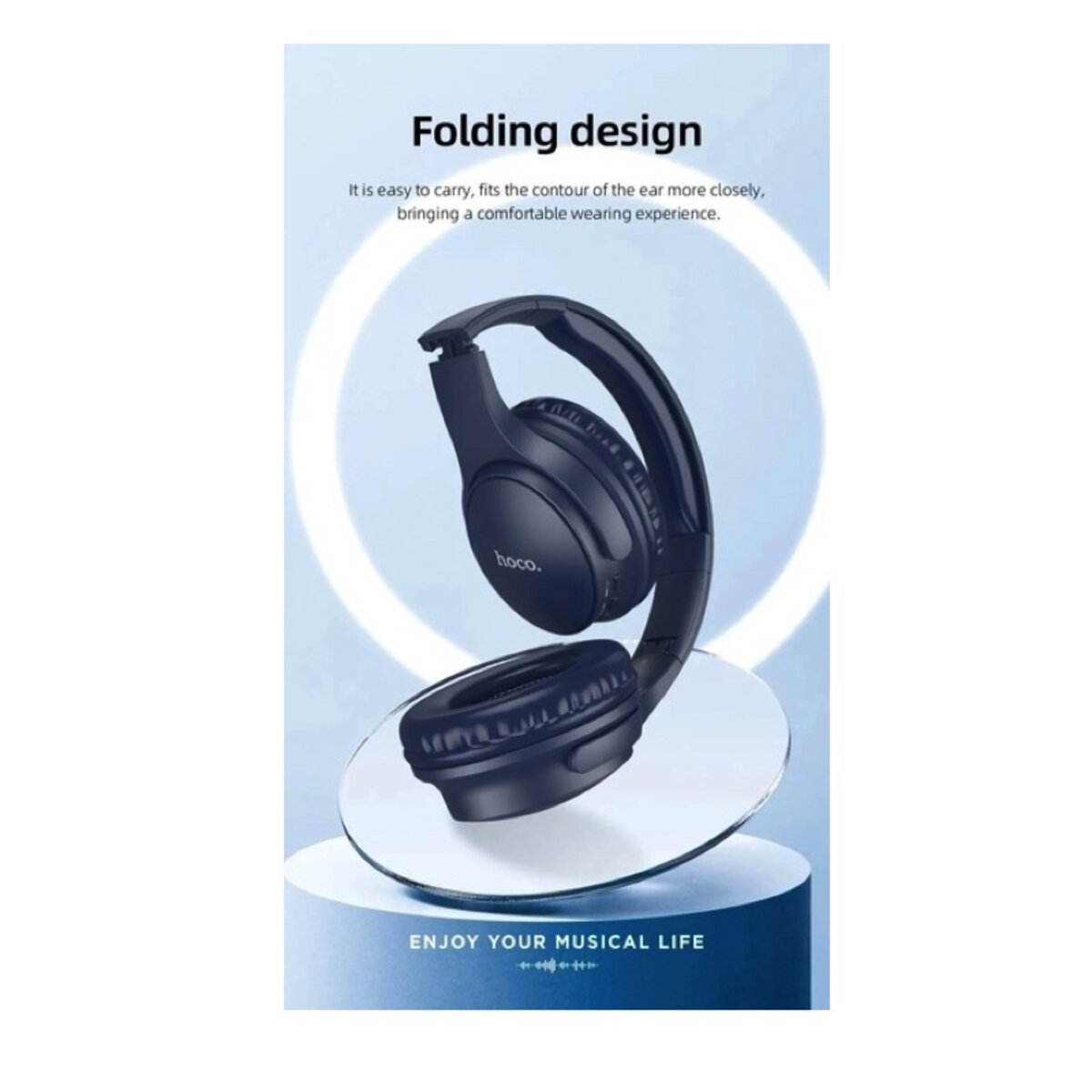 Навушники HOCO W40 Mighty BT headphones Blue (6931474784940) Фотографія №4 Навушники HOCO W40 Mighty BT headphones Blue (6931474784940) на малюнкі №4